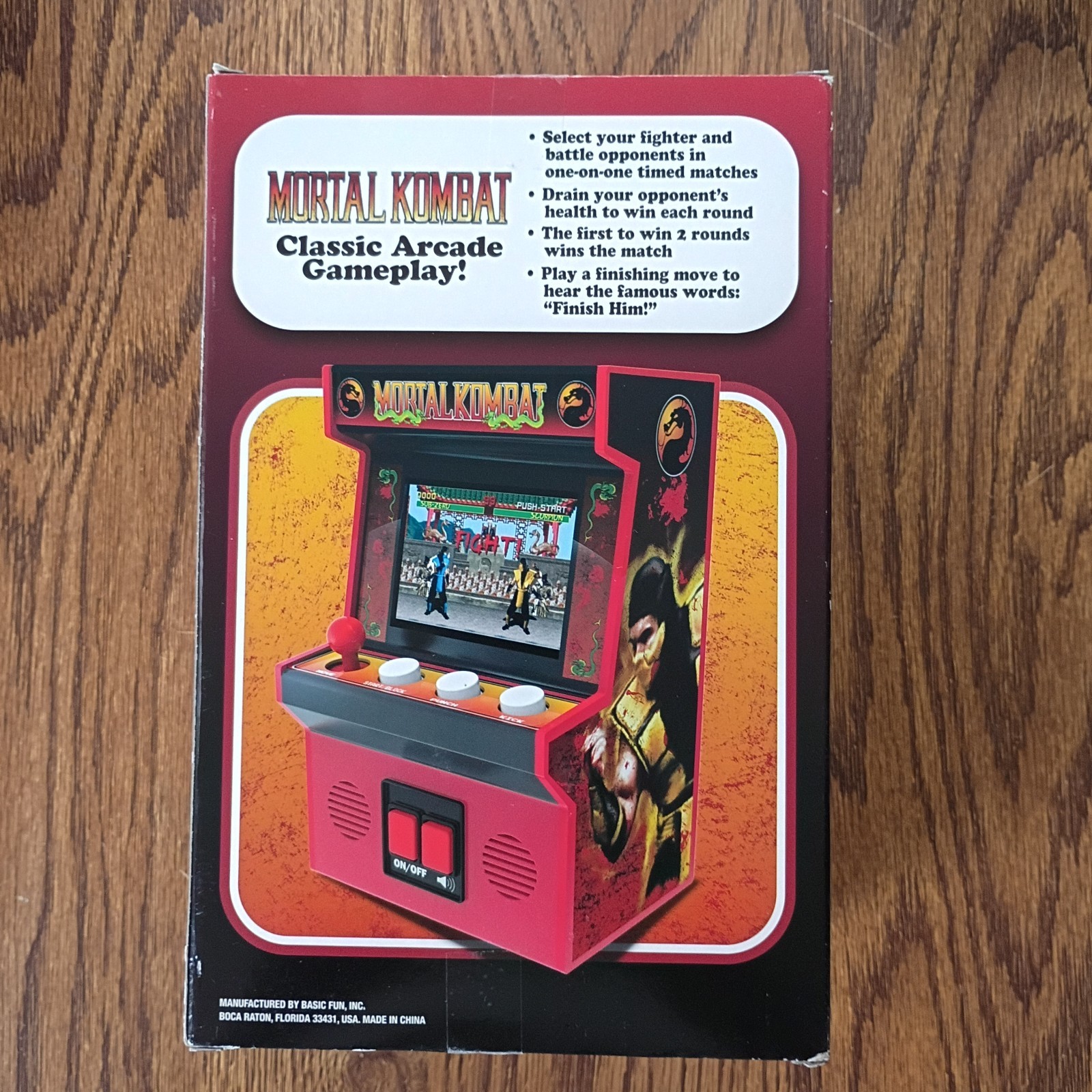 Mortal Kombat Mini Arcade Classics Basic Fun 90’s Video Game WB Retro Gaming NEW