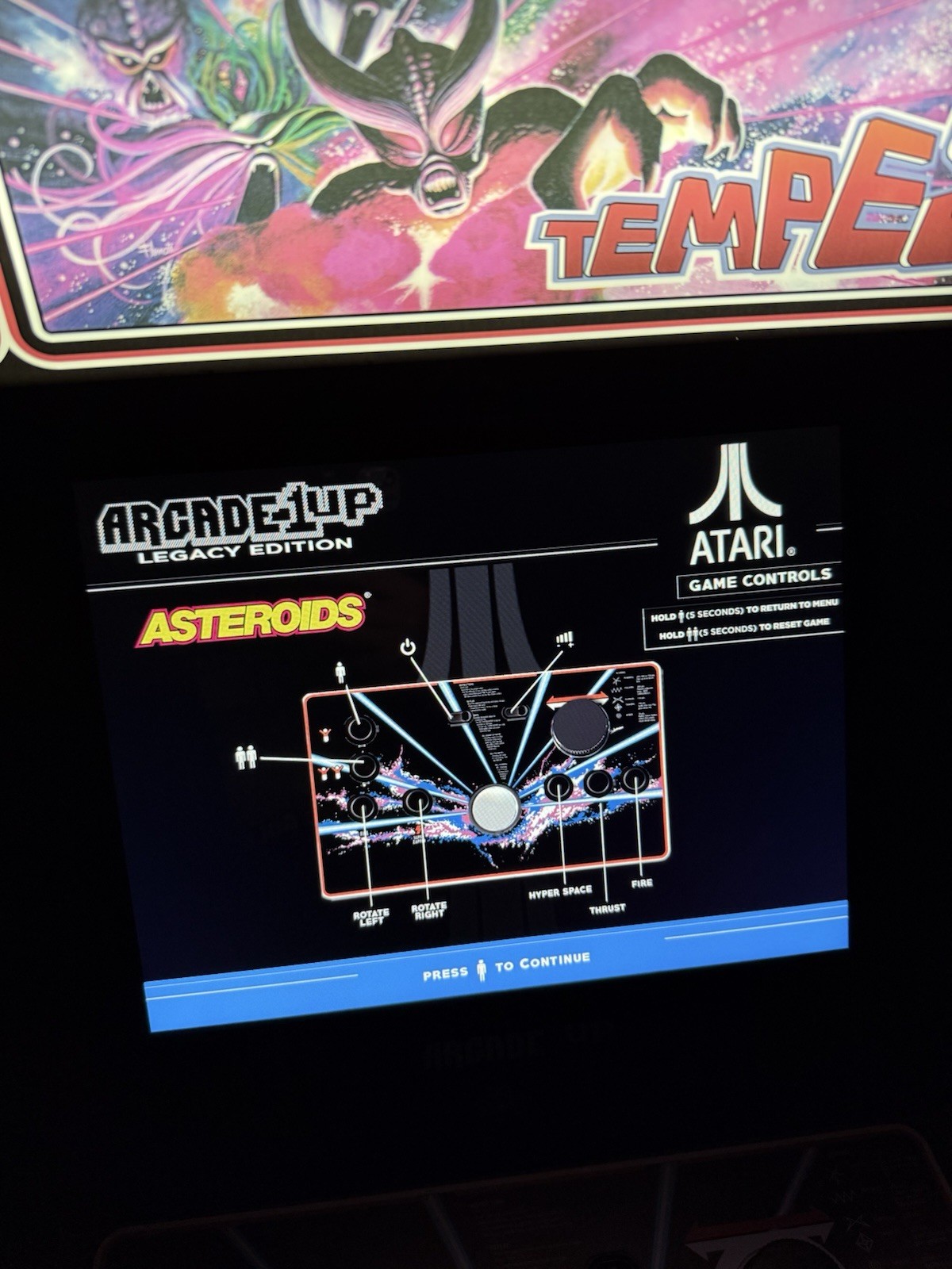 TEMPEST – Atari Legacy Edition / Arcade1Up – 12 Games with Riser & Tempest Stool