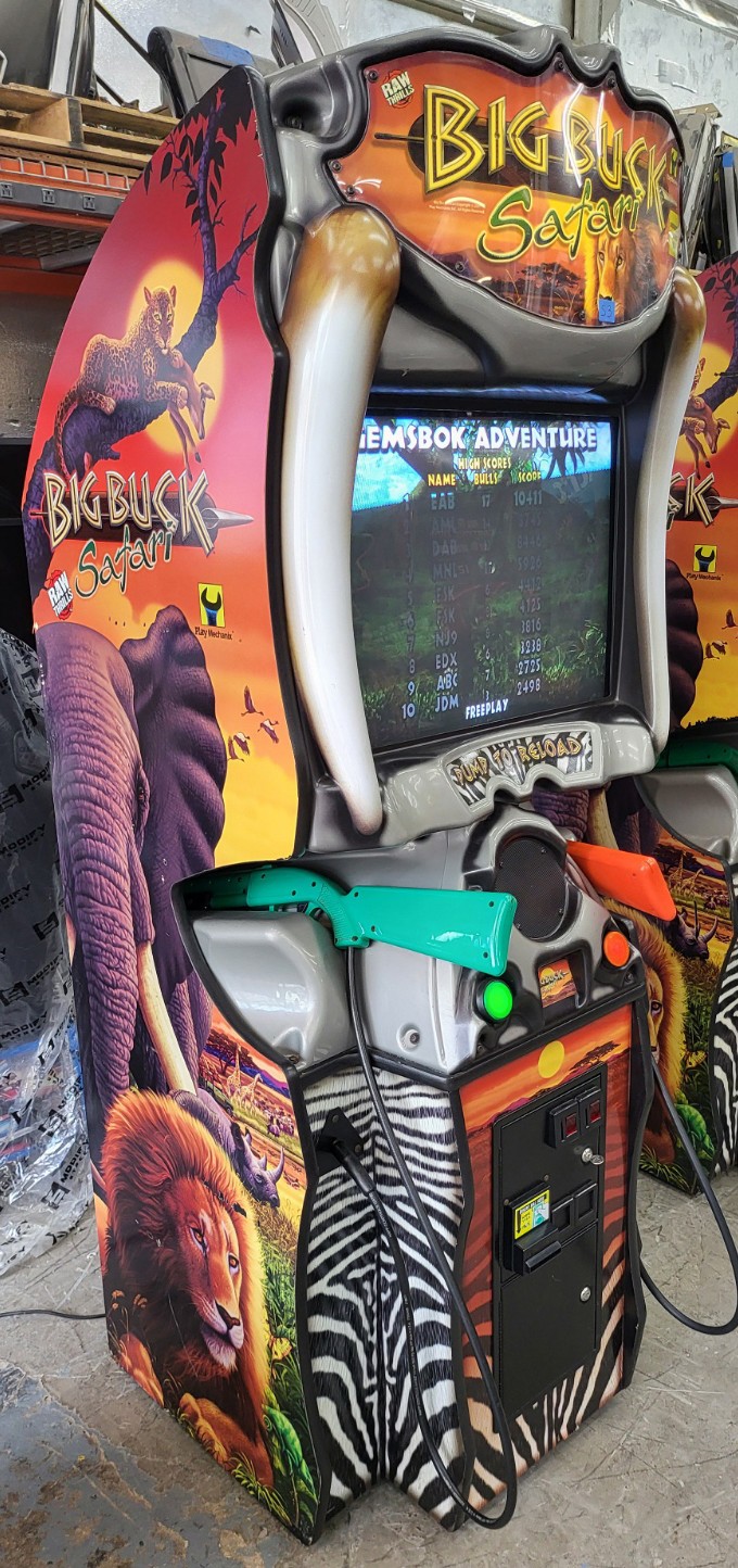 BIG BUCK HUNTER Pro SAFARI Full Size Arcade Shooting Game – WORKING GREAT! (S3)