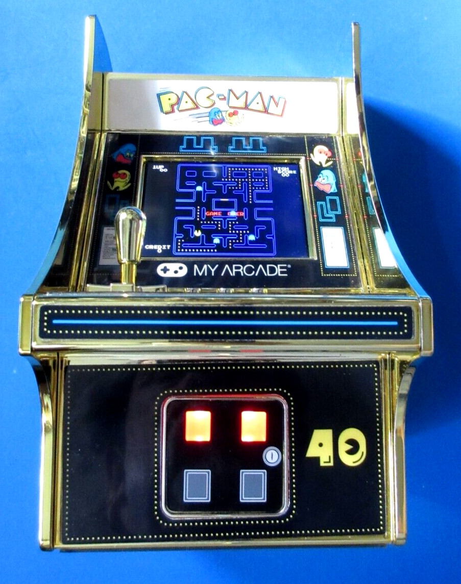 My Arcade Pac-Man 40th Anniversary Micro Player 6.75″ Gold Plated USB NEW