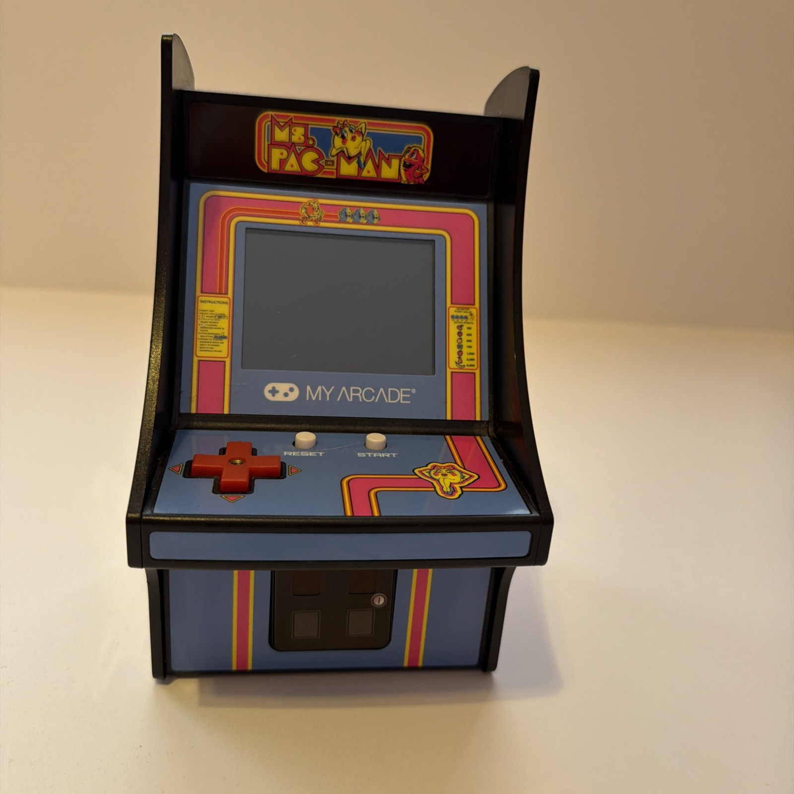 Ms. Pac-Man My Arcade 7” Mini Arcade Machine Video Game Bandai Namco – Working