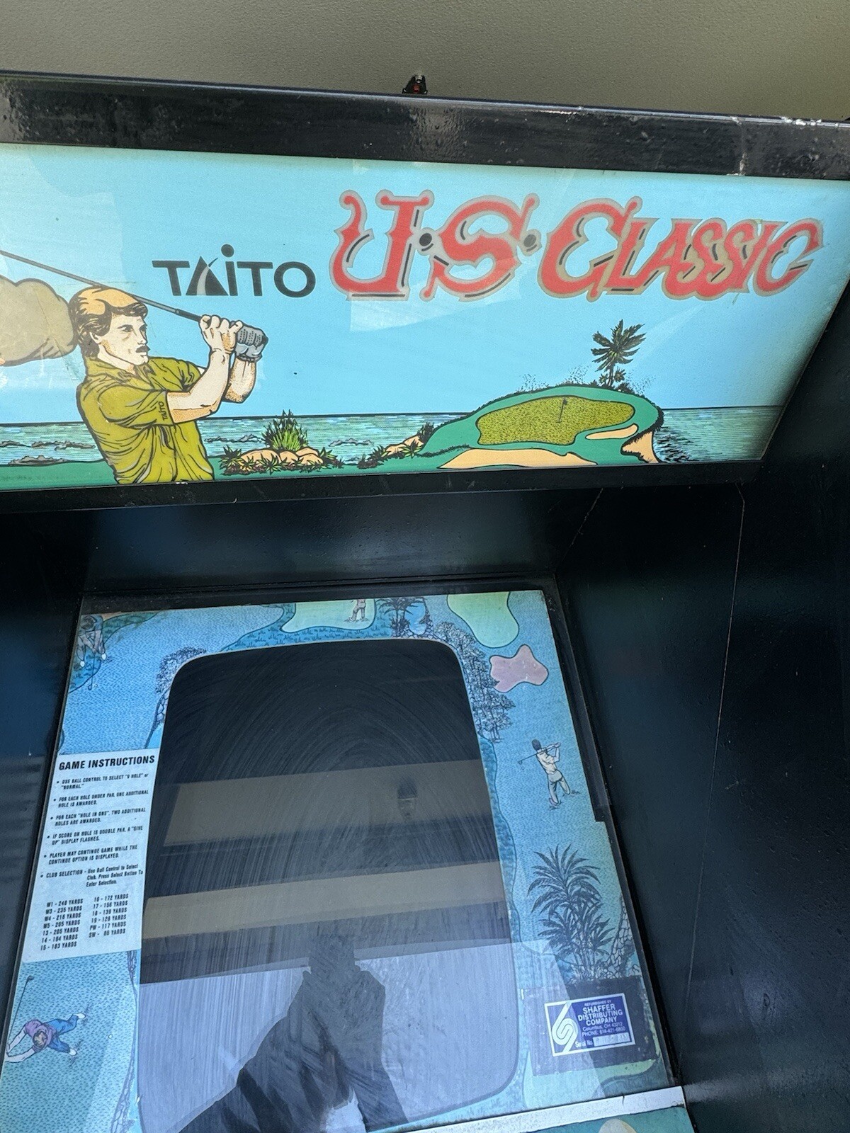 Taito U.S. Classic Golf Stand Up Classic Video Arcade Game Vintage .25 Cent