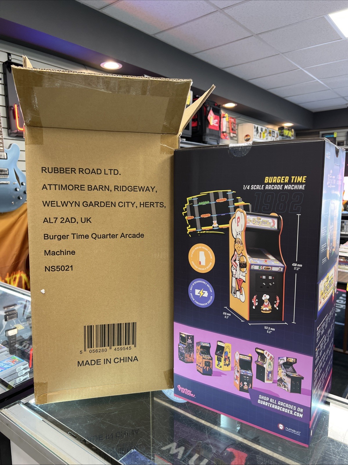 Numskull Quarter Arcades – Burger Time Mini Arcade – 1/4 Scale Original ROM