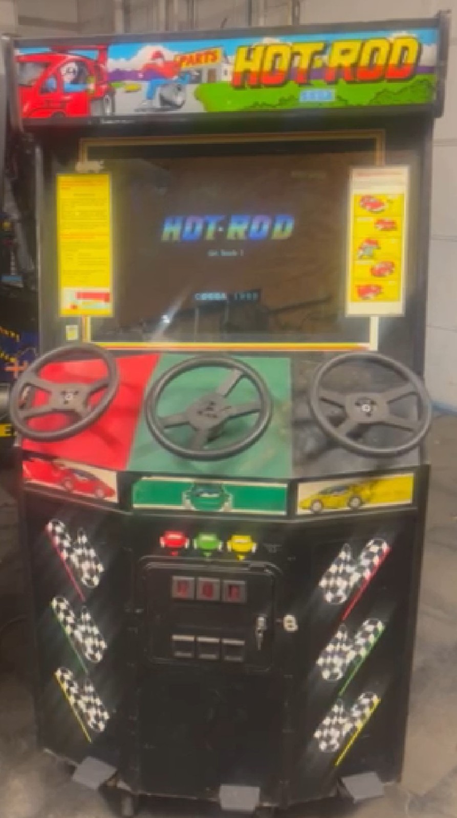 HOT ROD ARCADE MACHINE by SEGA (Excellent Condition) *RARE*