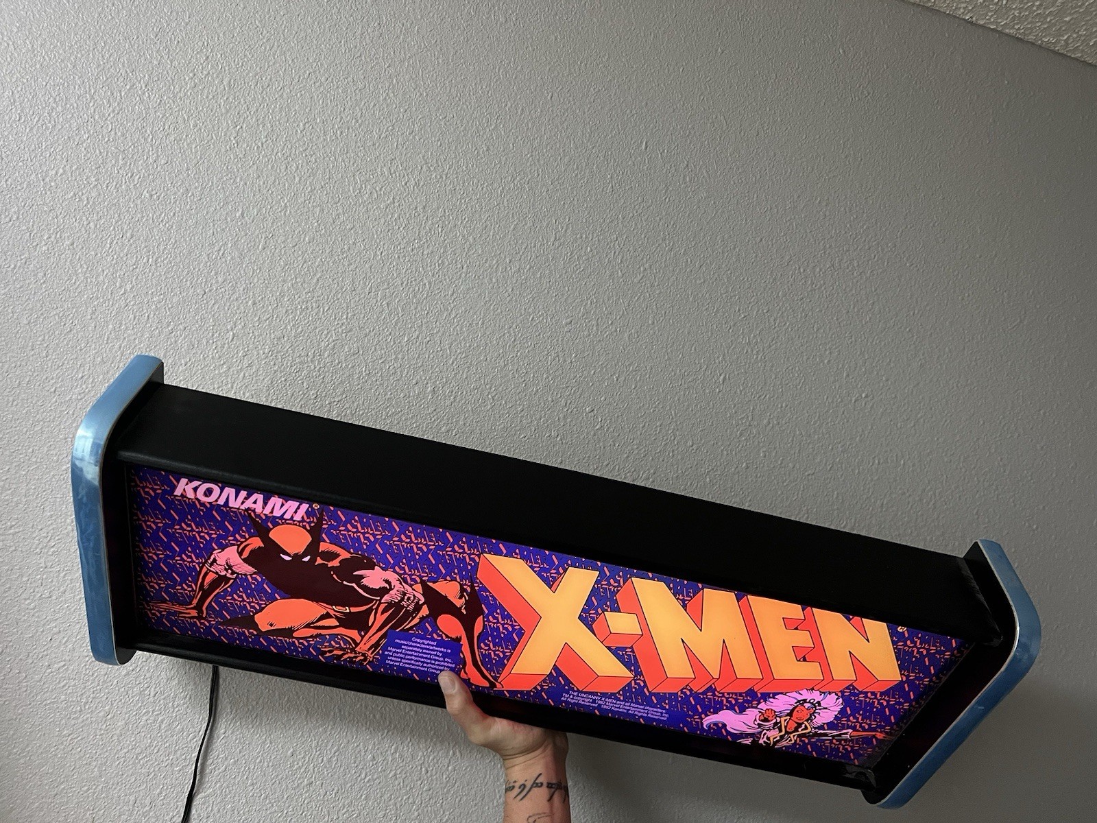 X-Men Arcade Custom LED Light Original Cabinet Uncanny Wolverine Storm Logan