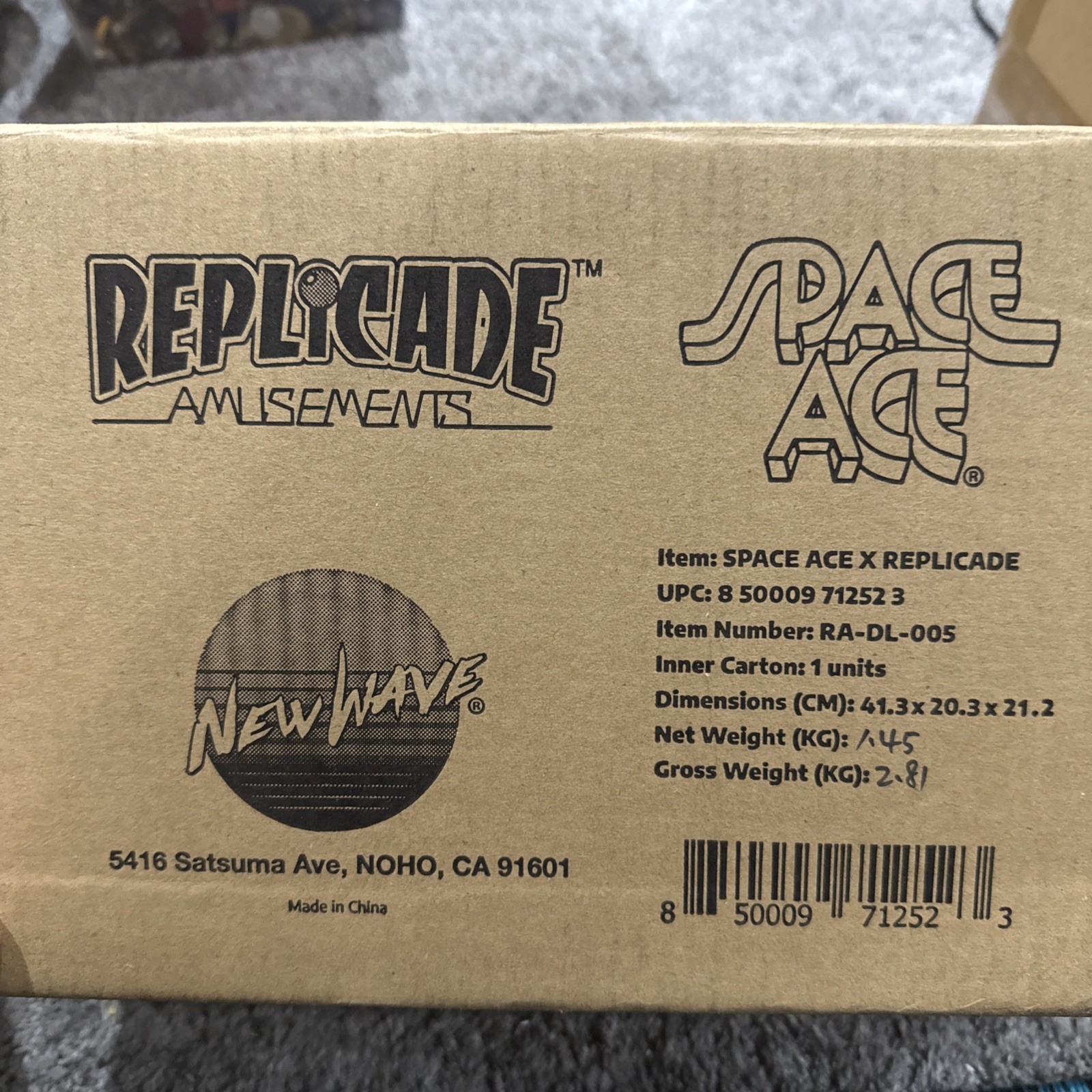 New Wave Toys/Replicade Space Ace 1/6 Scale Arcade Black Orig Ed. RARE Sealed