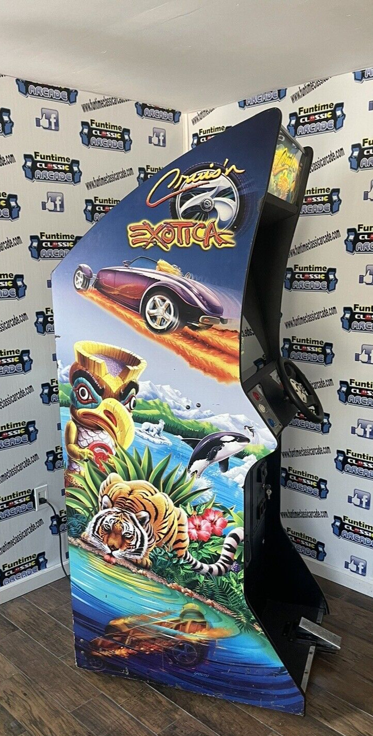 Cruisn Exotica Arcade Upright Driving Racing Video Game Machine