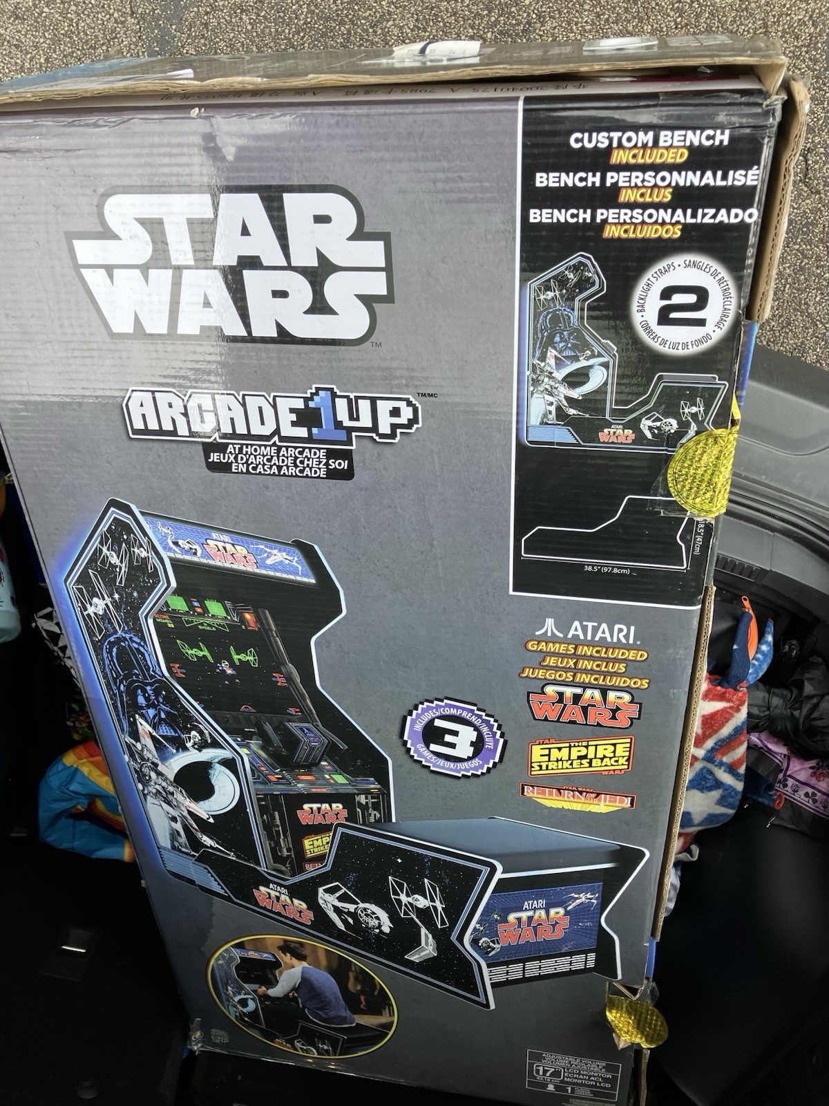 VERY RARE – 1UP Star Wars Trilogy Arcade Machine W/ Bench – New In Box