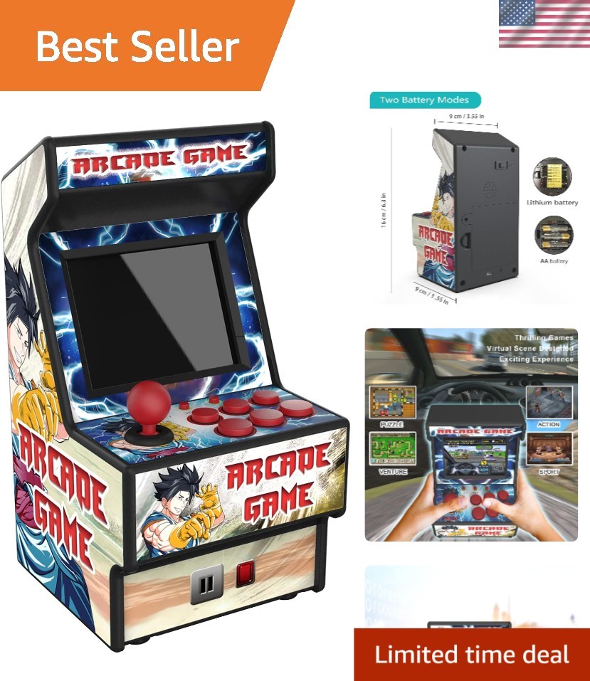 Retro Gaming Console – 156 Games, Eye-Protective Screen & Rechargeable Battery