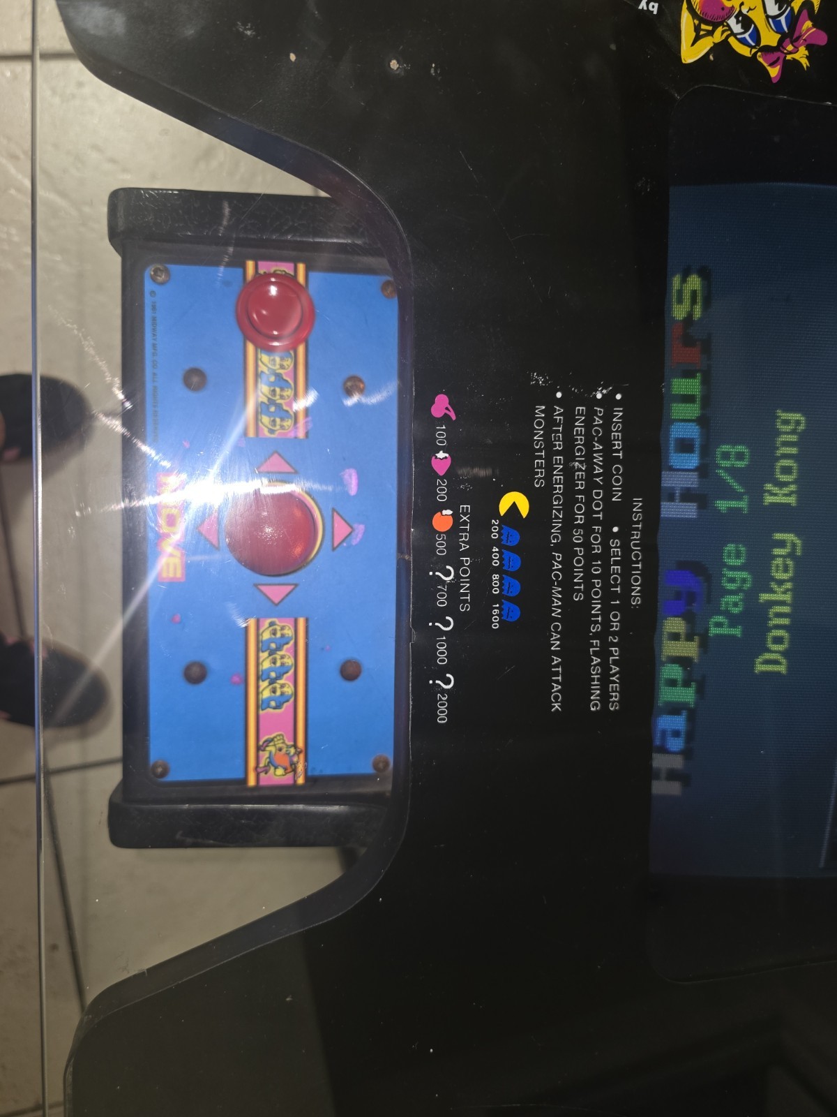 MS PAC-MAN Original Cocktail Table Video Arcade Game