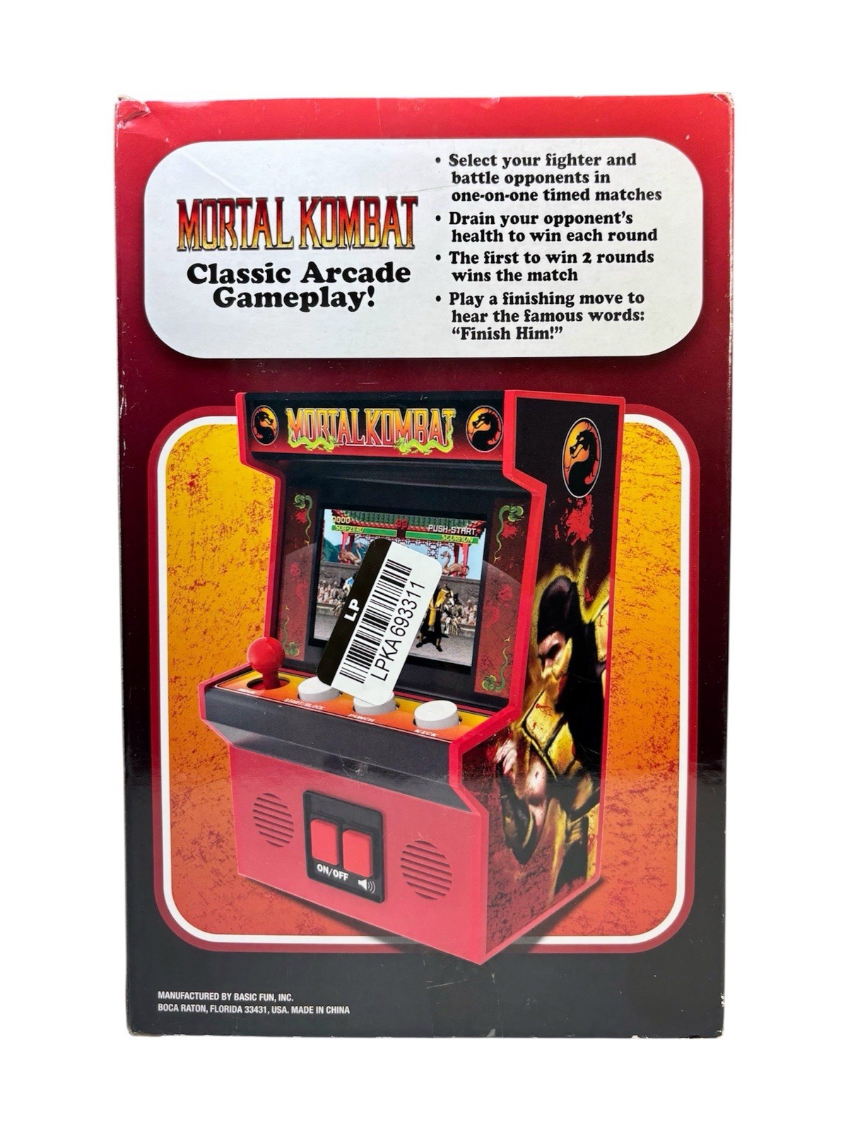 Mortal Kombat Mini Arcade Classics Basic Fun 90’s Video Game WB New RETRO GAMING