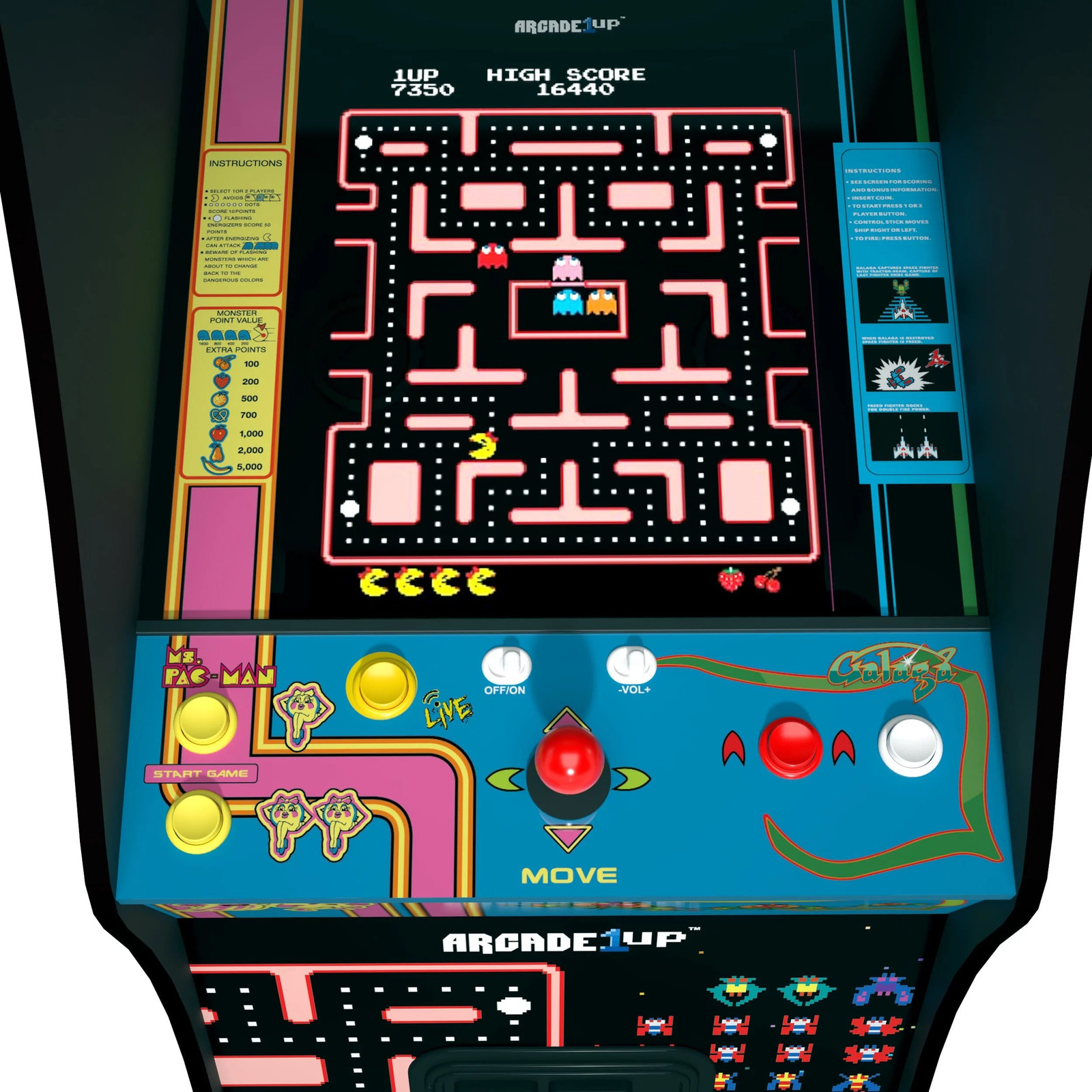 Ms. PAC-MAN & GALAGA Class of ’81 Deluxe Arcade Game with WIFI, 12 Classic Games
