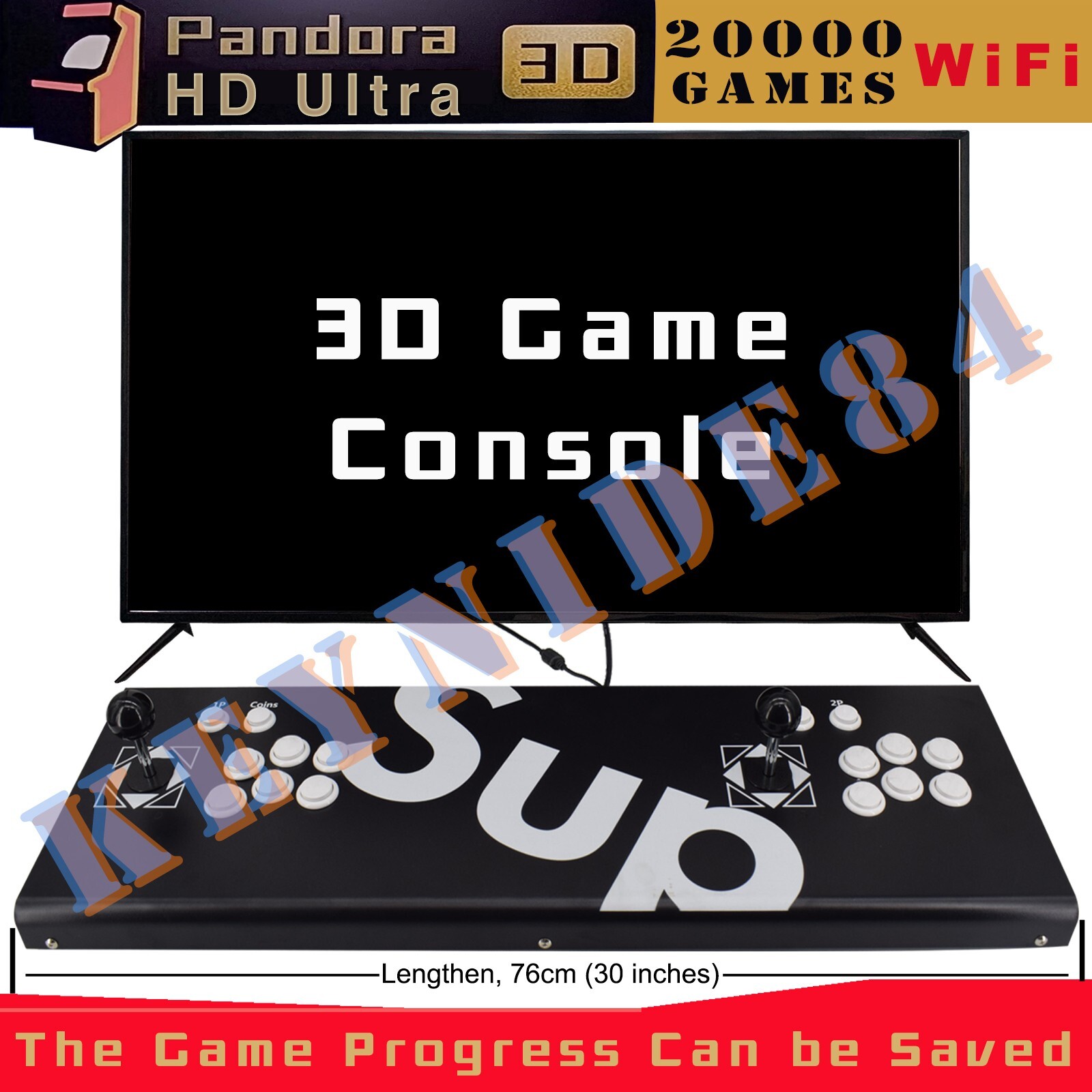 NEW Pandora’s Box Home Retro Video 3D WiFi ALL Metal Lengthen 20000 Games Arcade