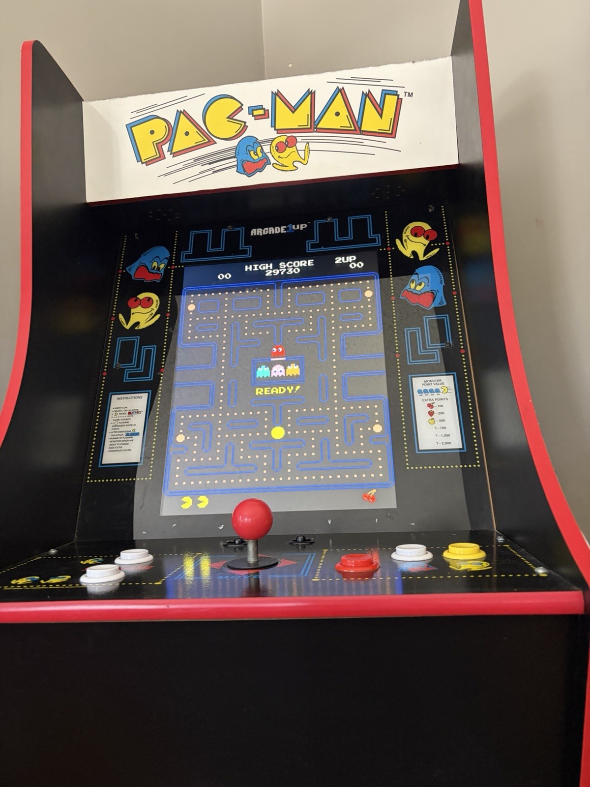 Arcade1Up Pacman 40th Anniversary Edition Gaming Cabinet Machine W/ SE Riser