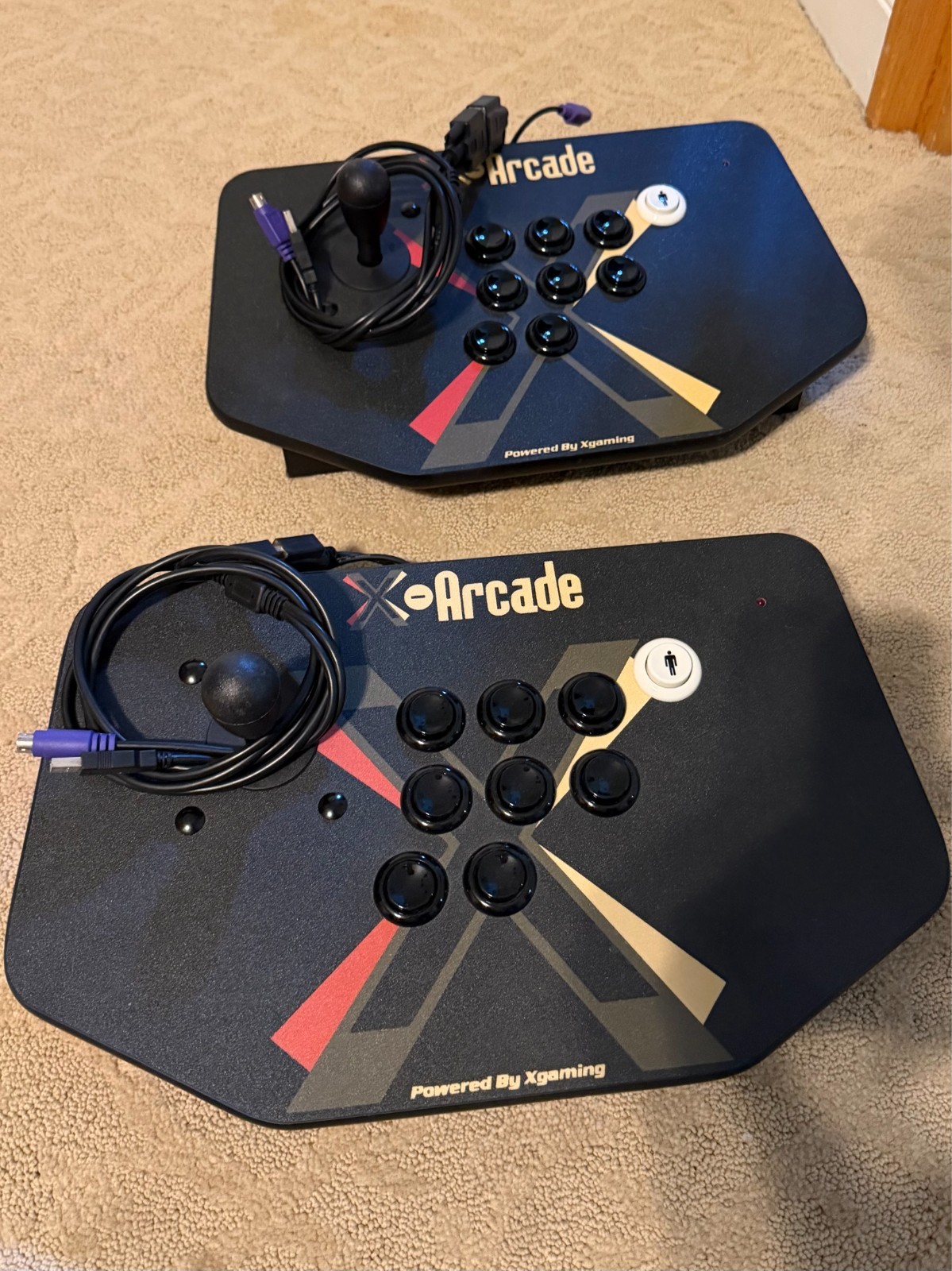 Two (2) X-Arcade Solo Arcade Joystick Fight Sticks