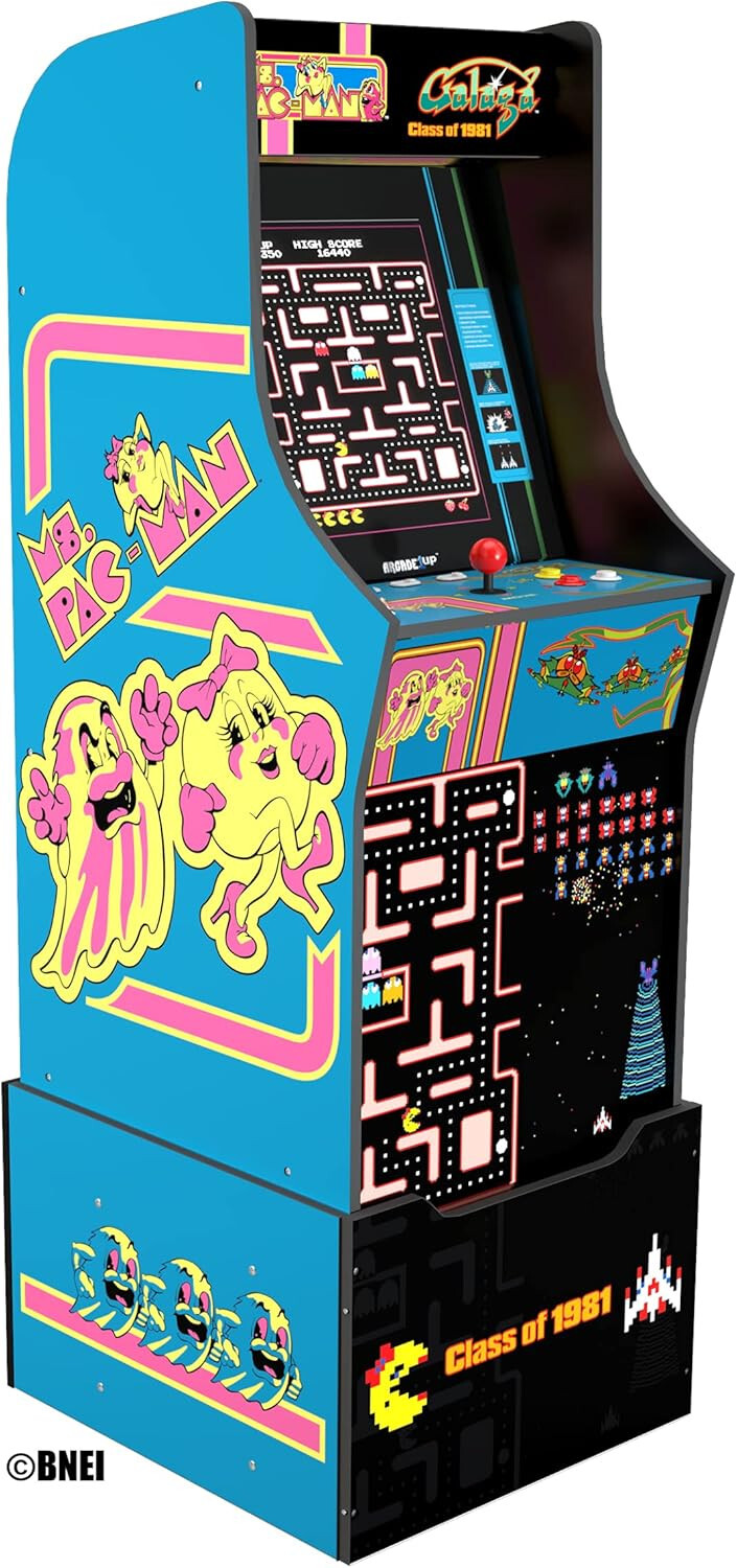Class of ’81 1UP Arcade Game 5′ Cabinet w/Riser 12 Classic Games – New