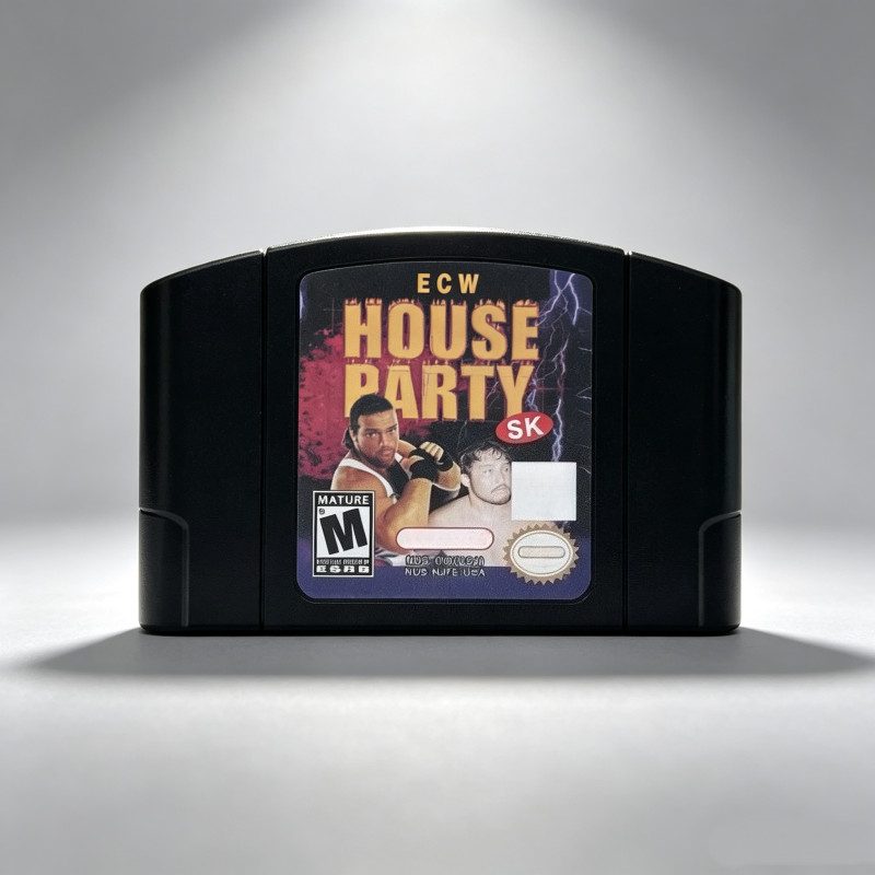 ECW House Party Mixtape SK Games Cartridge For Nintendo 64 Console US Version
