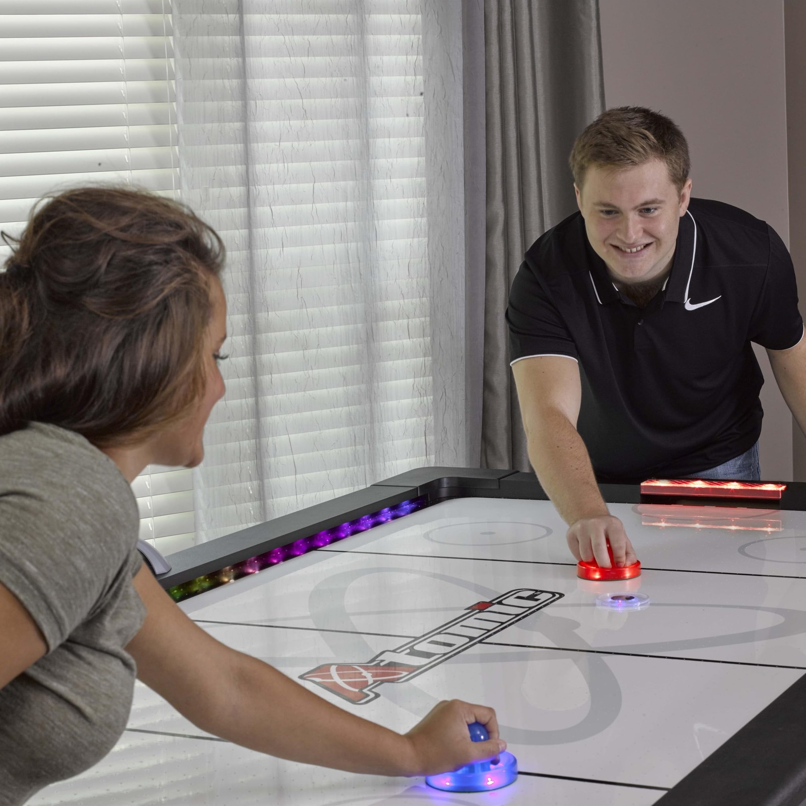 Atomic Top Shelf 7.5’ Air Hockey Table – Arcade Style Table with 120
