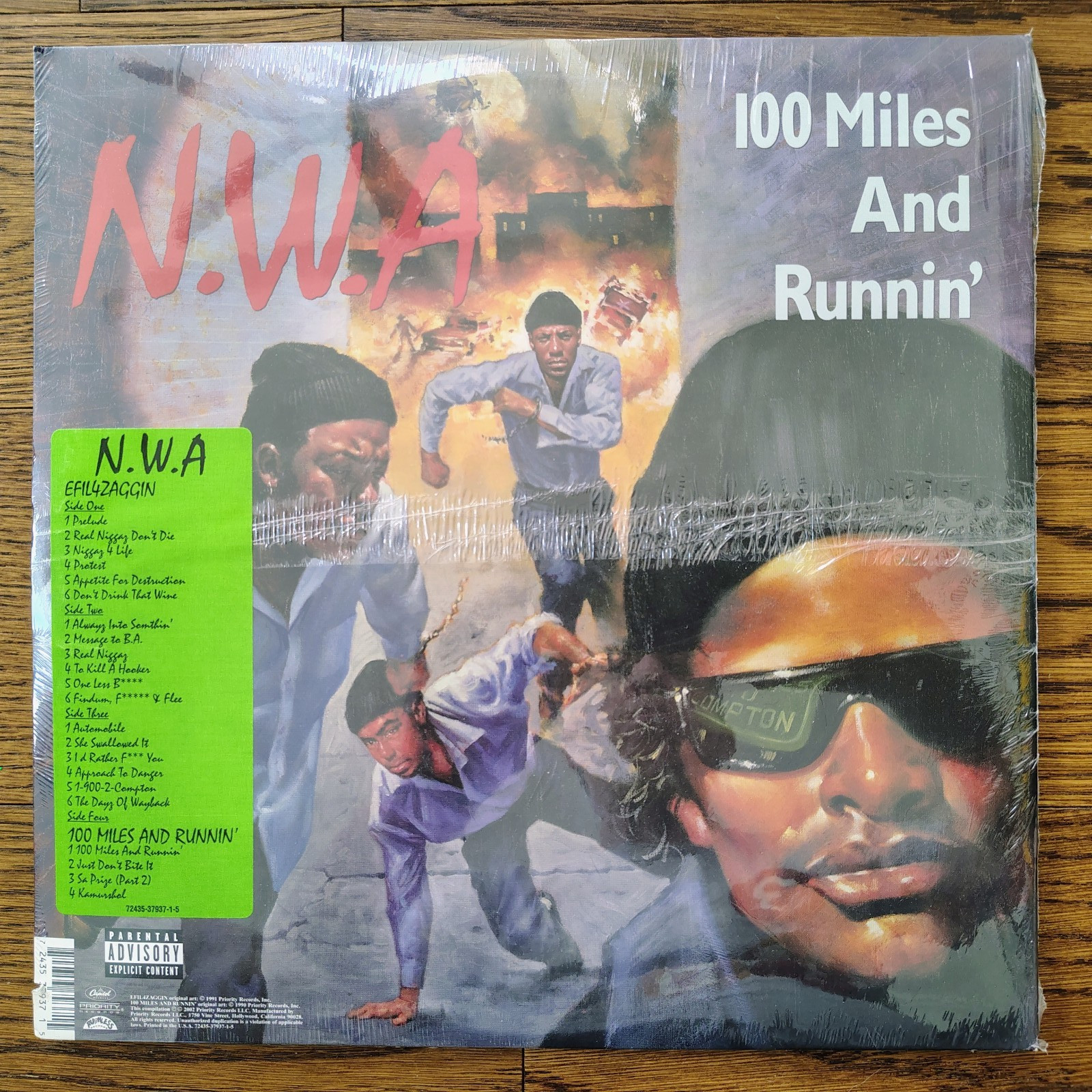 RARE SEALED PROMO 1991 N.W.A Efil4zaggin 100 Miles And Runnin’ 2x VINYL ALBUM