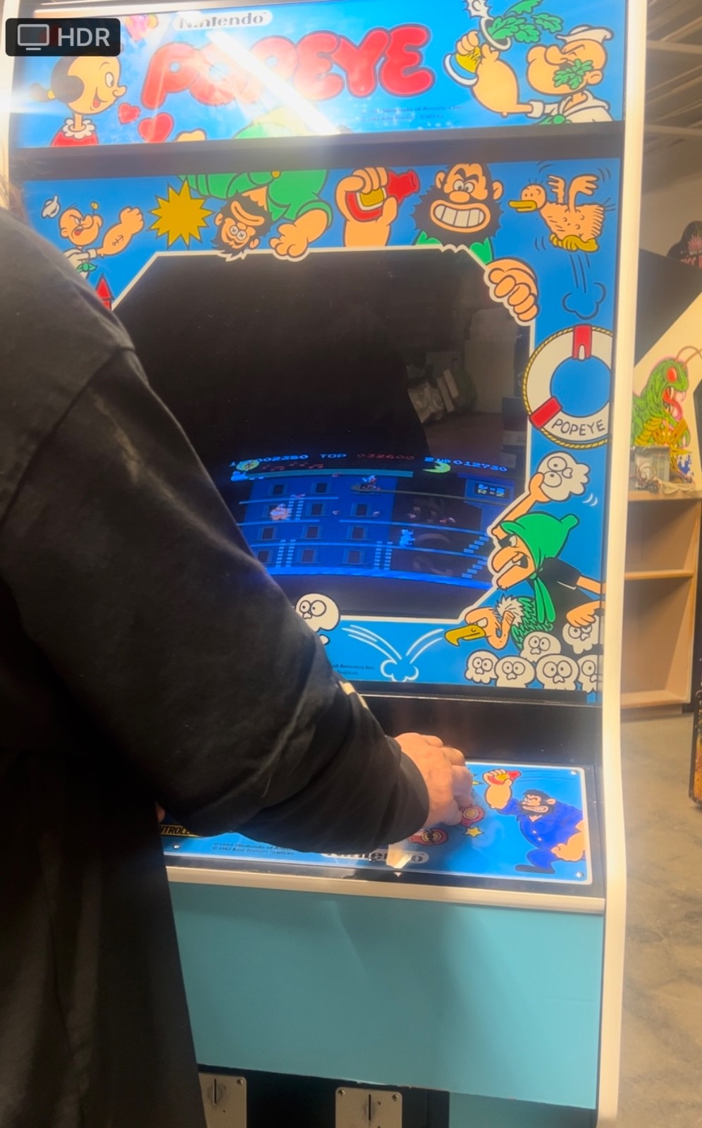 POPEYE ARCADE MACHINE by NINTENDO 1982 (Excellent) *RARE*