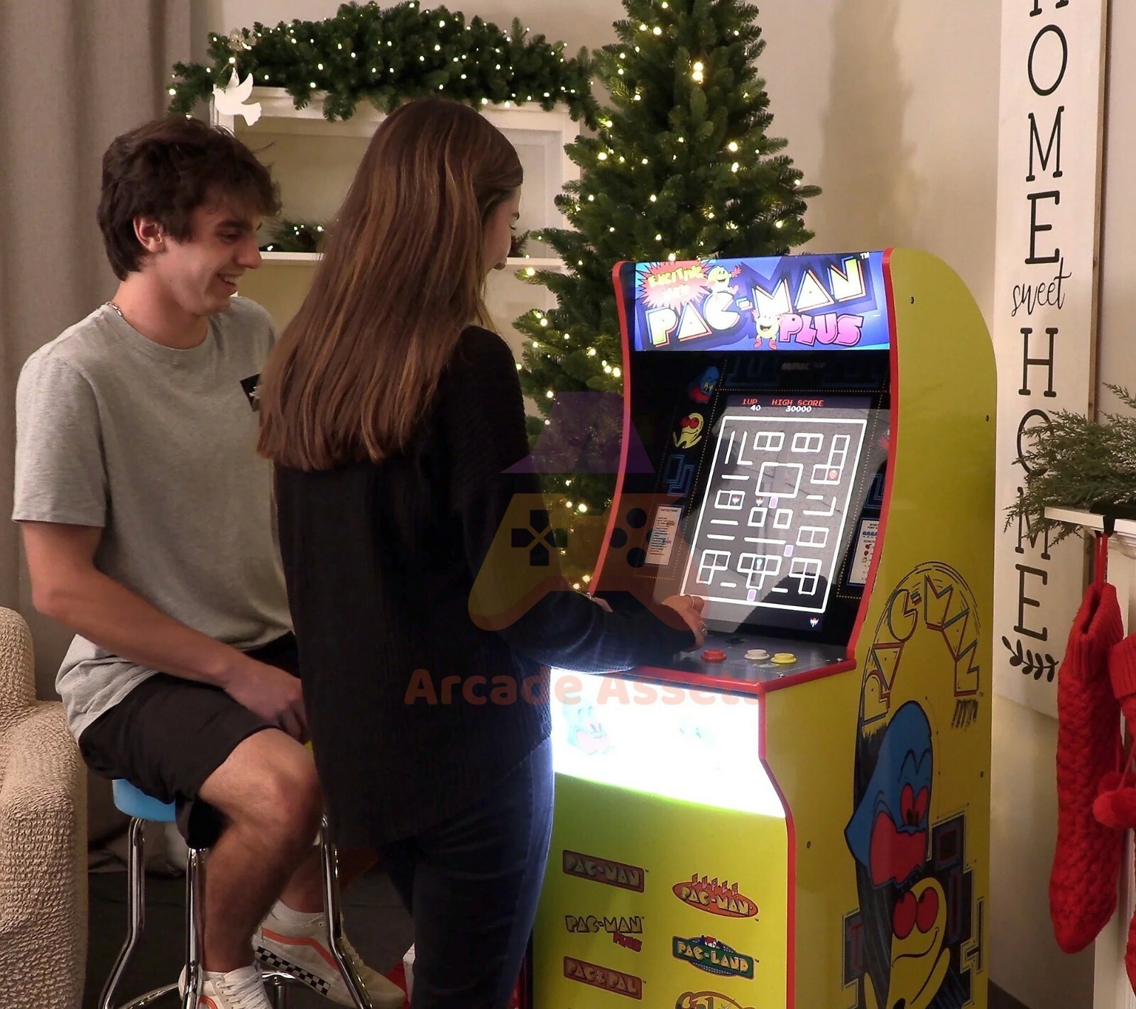 NEW Arcade1Up 8 in 1 Pac-Man Plus Arcade Machine + Riser, Galaga Dig Dug & More