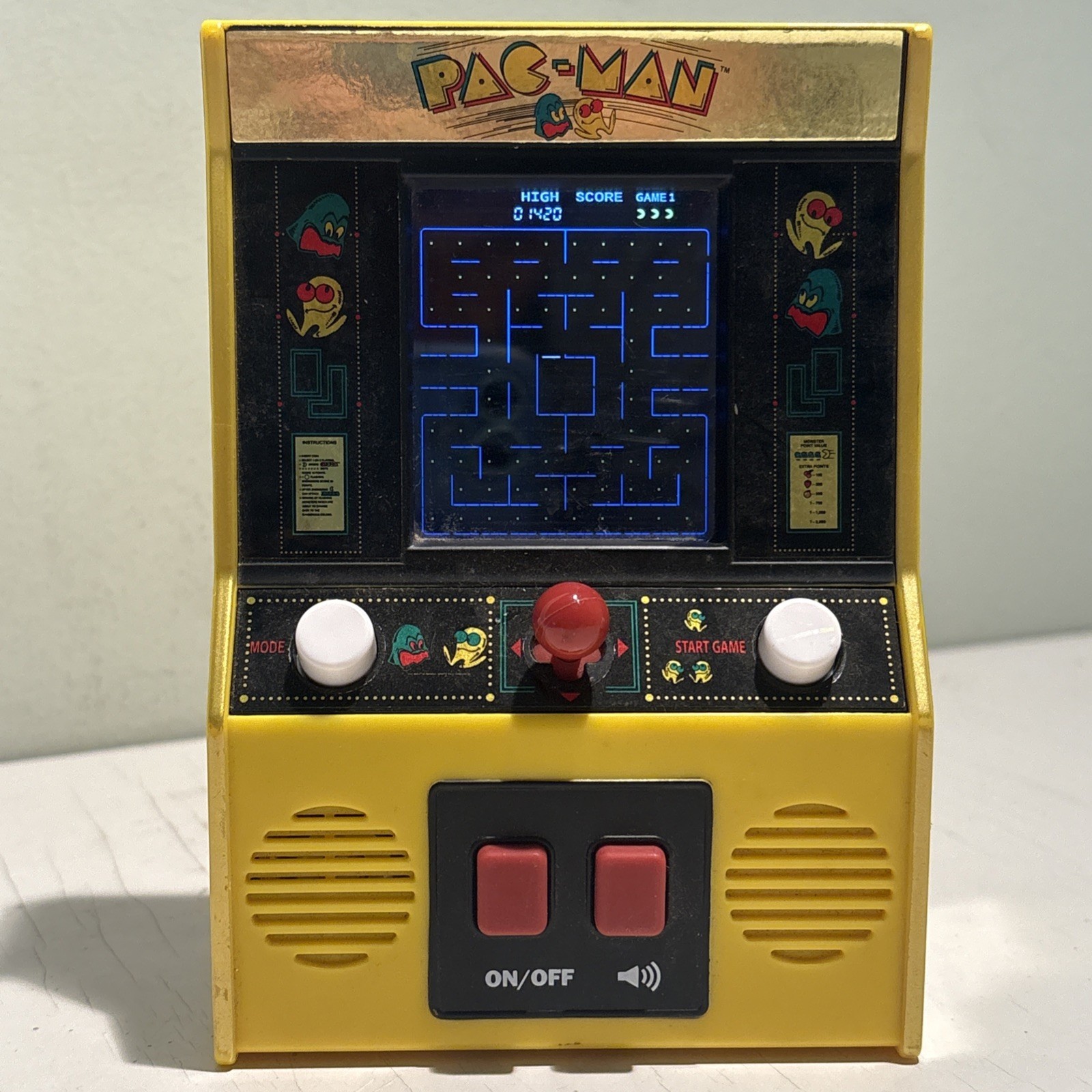 Pac-Man Retro Mini Arcade Handheld Video Game Classic Item Number 09530