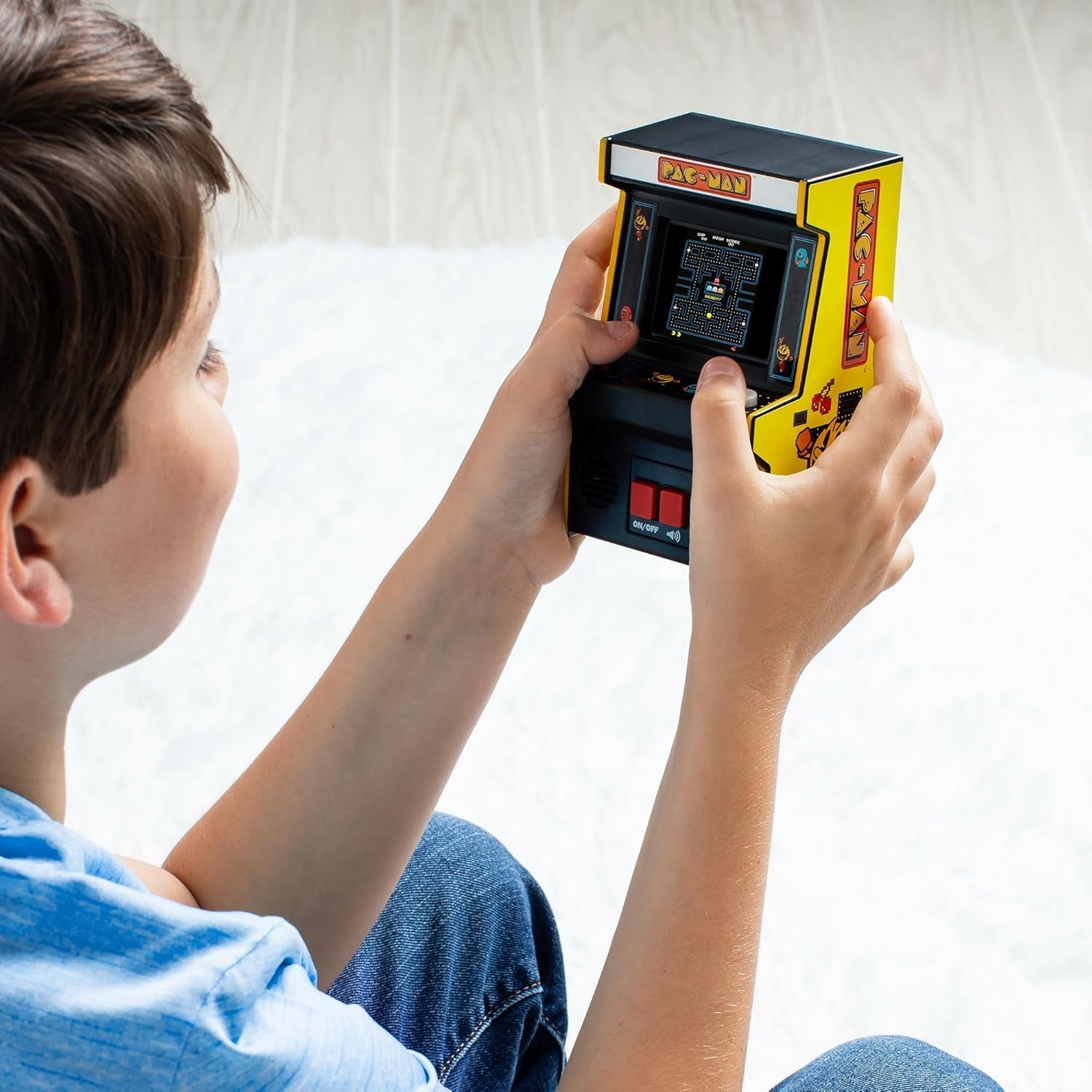 Nostalgic Pac-Man Mini Arcade Game – Includes Batteries & Classic Sounds!
