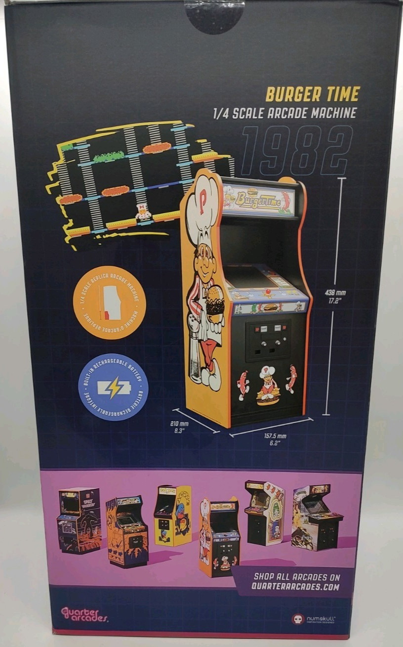 Numskull Quarter Arcades – Burger Time Mini Arcade – 1/4 Scale Original ROM