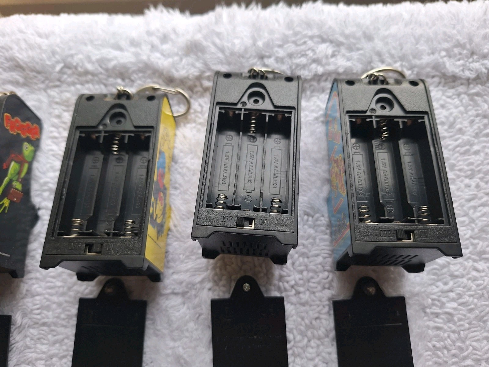 Tiny Arcade Games Keychain Lot of 8 PacMan Frogger Galaxian Dig Dug WORKING