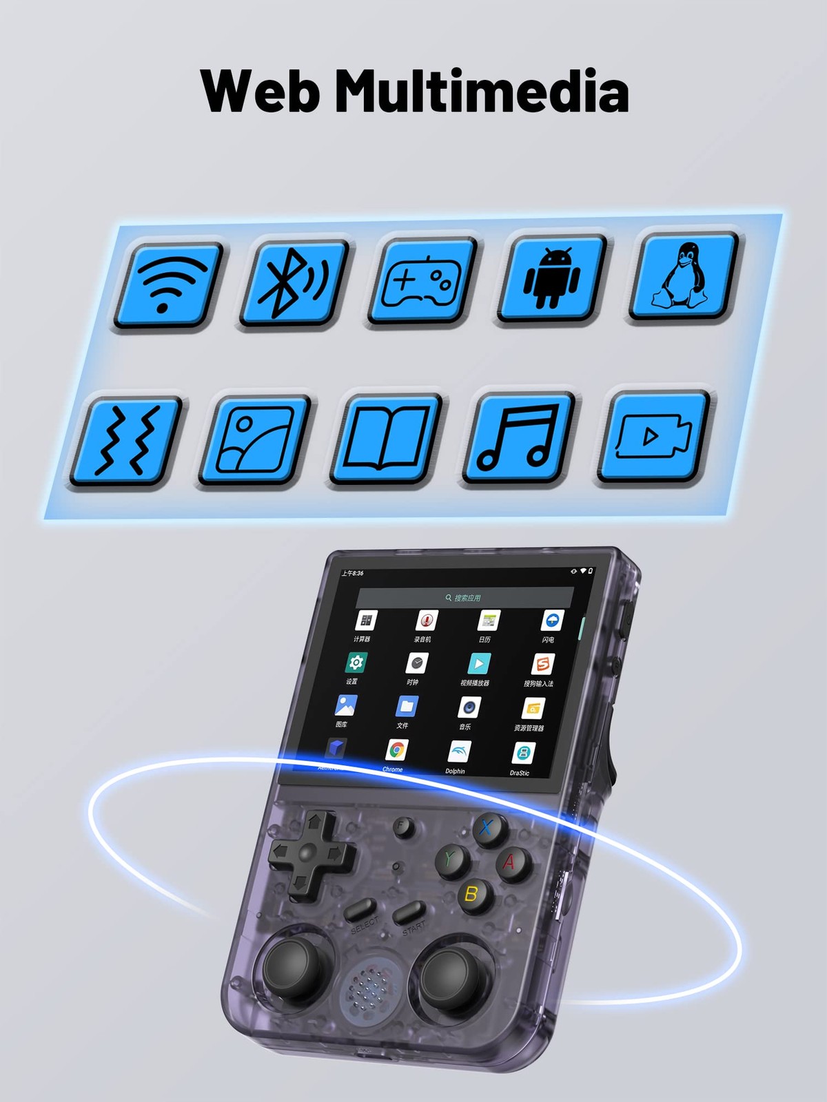 RG353V Retro Video Handheld Game Console 3.5″ IPS 4.9 x 3.2 x 0.8 inches