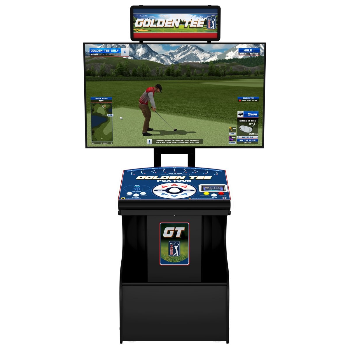 Golden Tee Golf Game – PGA TOUR Showpiece Pro Edition With TV Stand – 2026 – Fre
