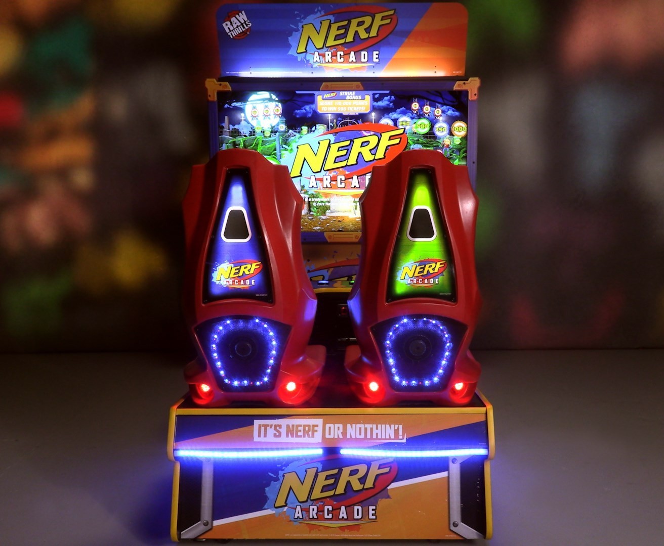 Nerf Arcade Machine – 2 Player Ticket Redemption Shooter | Raw Thrills & Hasbro