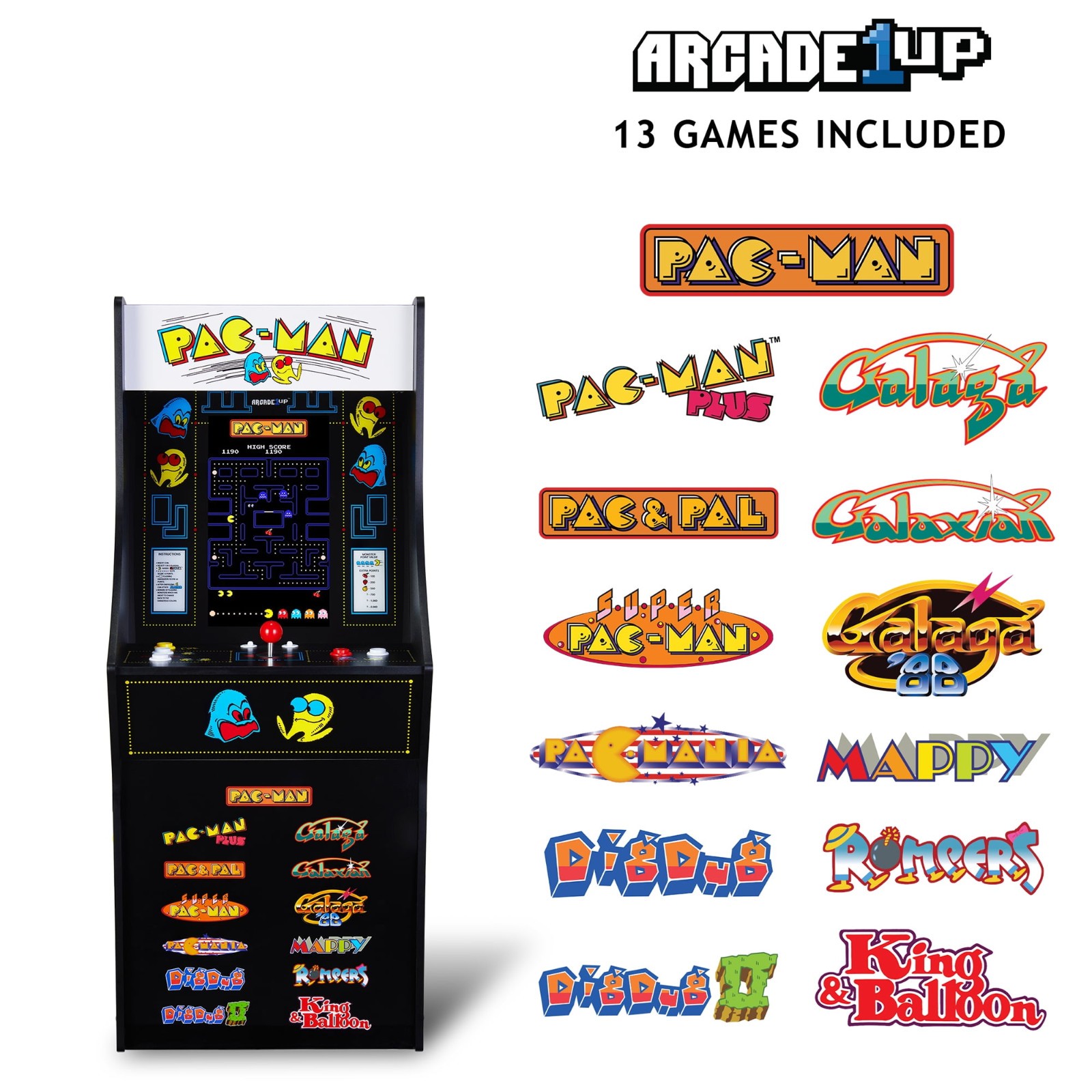 Arcade1Up PAC MAN Classic SE Arcade Machine – 4 Foot Cabinet 13 Classic Game™