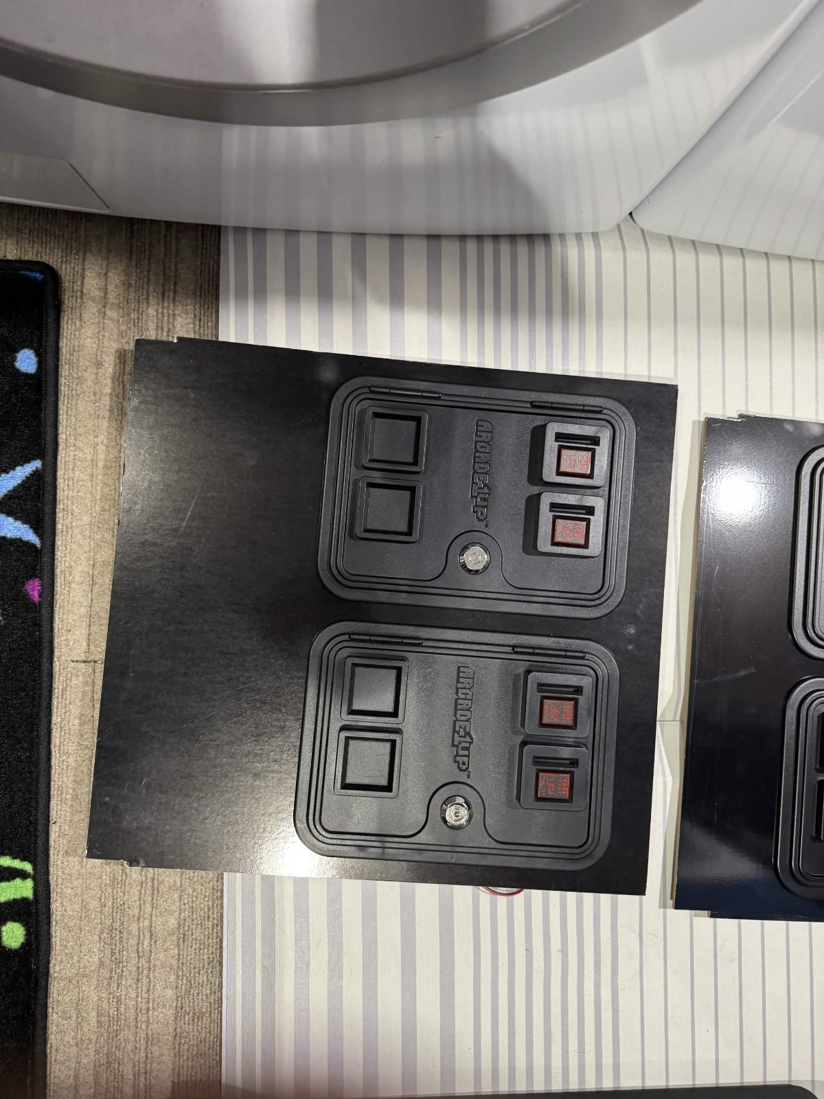 Arcade1Up kick plates for blitz and simpsons with 4 faux coin doors prewired I