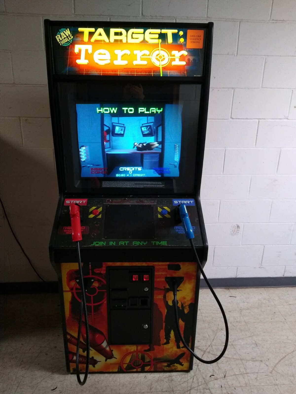 NICE 2004 Raw Thrills TARGET TERROR shooting video arcade game – FREE SHIPPING