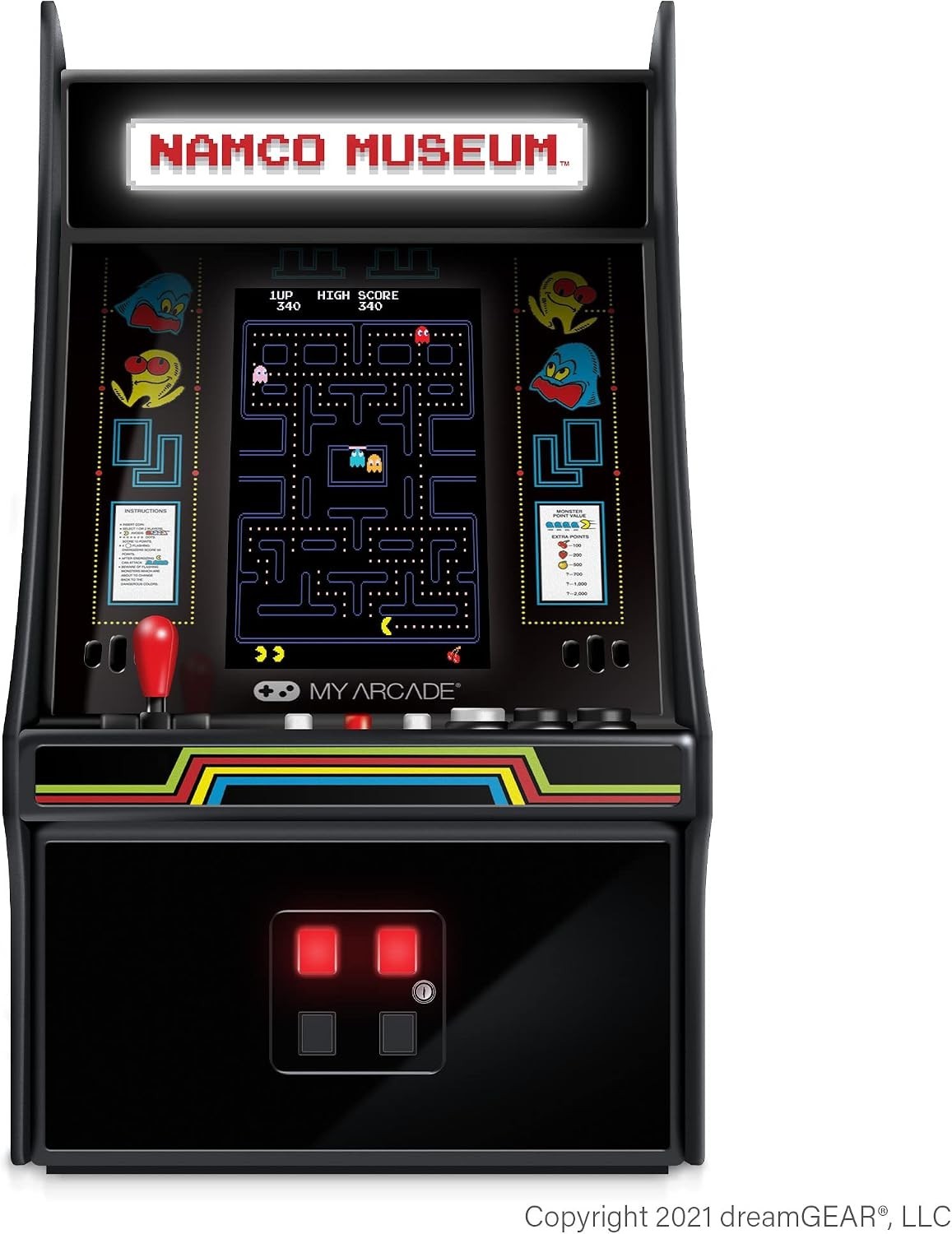 Compact 10 Inch Arcade Player with 20 Classic Games for Endless Entertainment