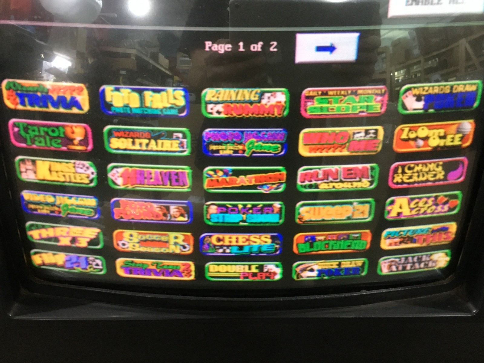Vintage BAR Touchscreen Arcade Machine Countertop WORKS (Freeplay Enabled) RS