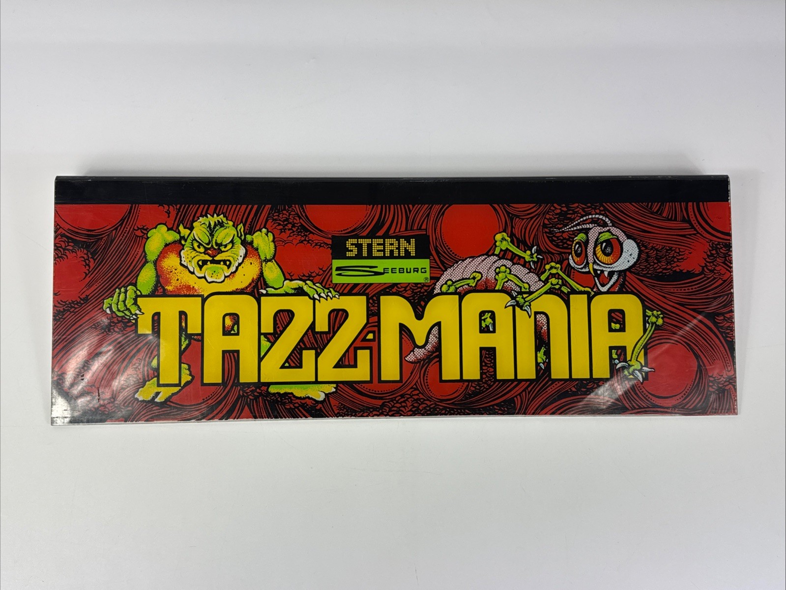 Stern Seeburg Tazz Mania Tazzmania Arcade Standup Marquee 1982 ORIGINAL 13C-62