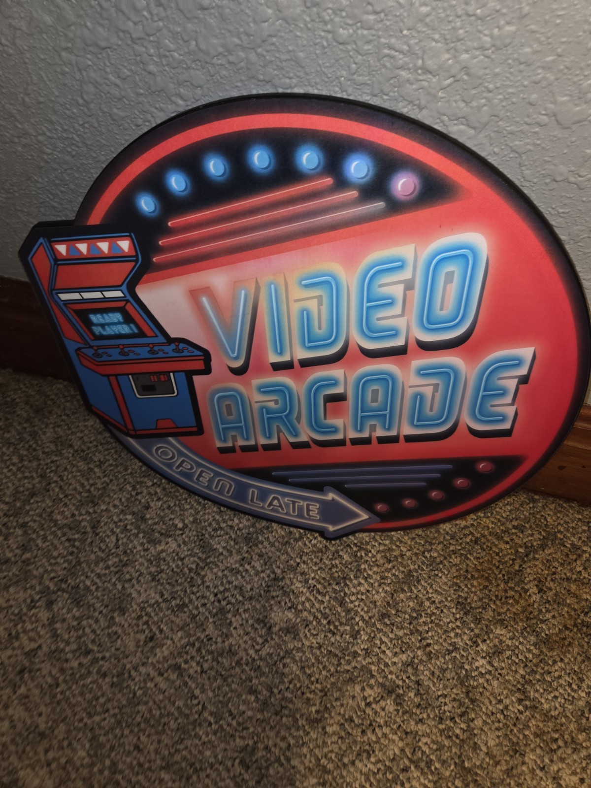 Video Arcade Game Room Sign Pinball Bar Vintage Style Wall Decor