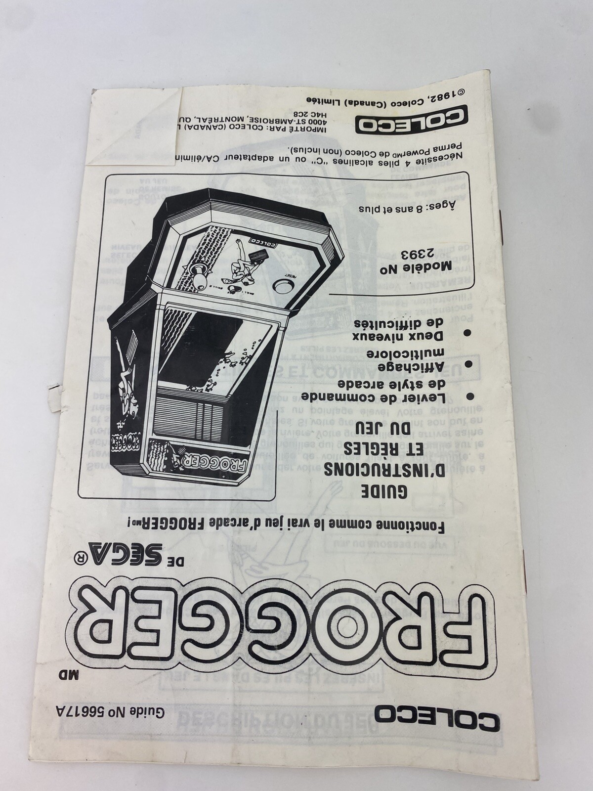 Frogger Vintage 1982 Mini Table Top Handheld Arcade Video Game Sega Coleco Works