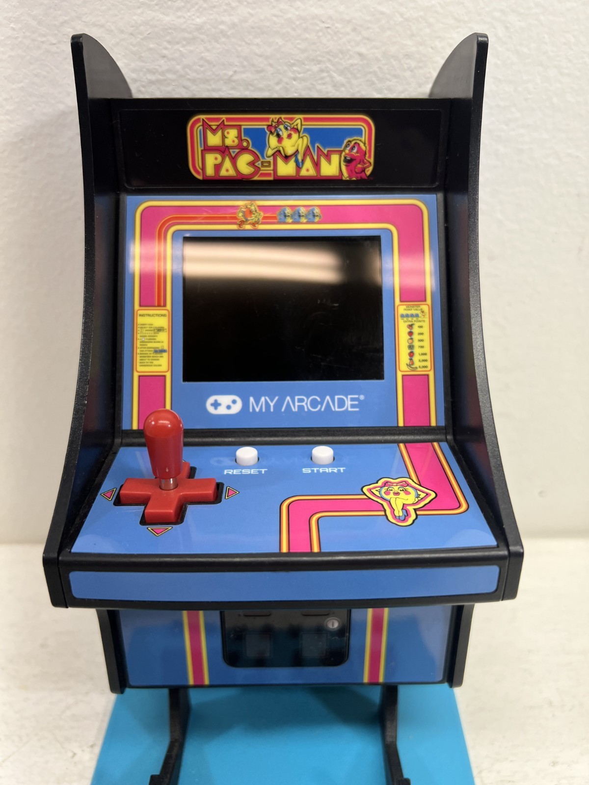 Ms. Pac-Man My Arcade 7” Mini Arcade Machine Video Game Bandai Namco – Tested