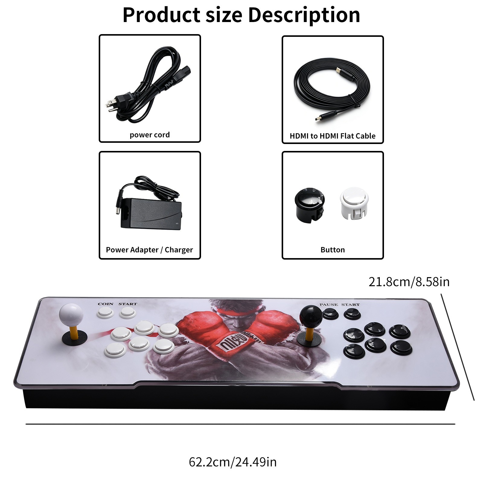 Pandora’s Box Plug and Play Game Console with 360 Degree Joystick Headphone Jack