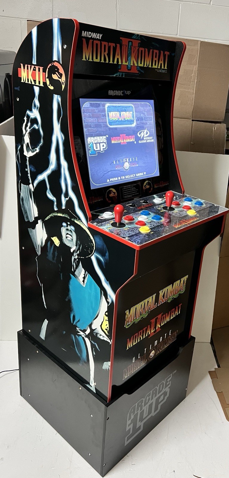 Arcade1UP Mortal Kombat II Midway Legacy Arcade with Riser GREAT CONDITION