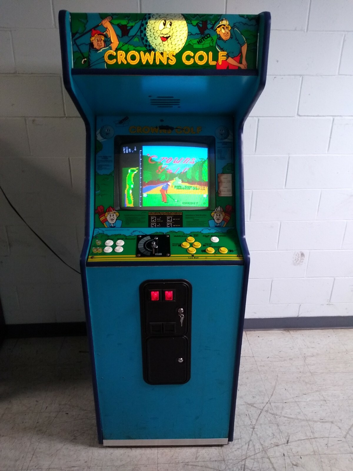 RARE 1984 Sega CROWN’S GOLF dedicated golf video arcade game – FREE SHIPPING