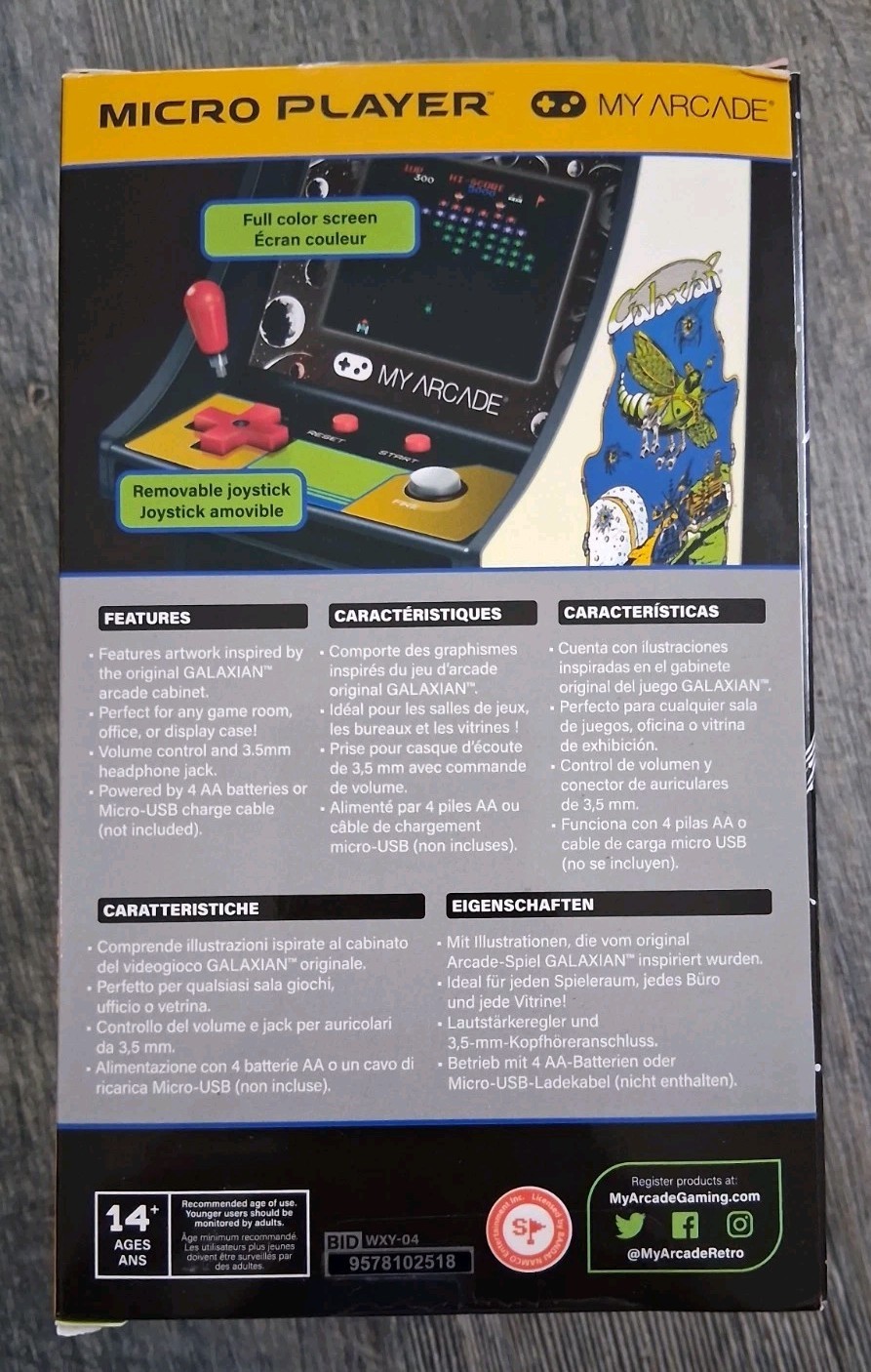 My Arcade Micro Player Mini Arcade Machine: Galaxian Video Game – Tested Works!