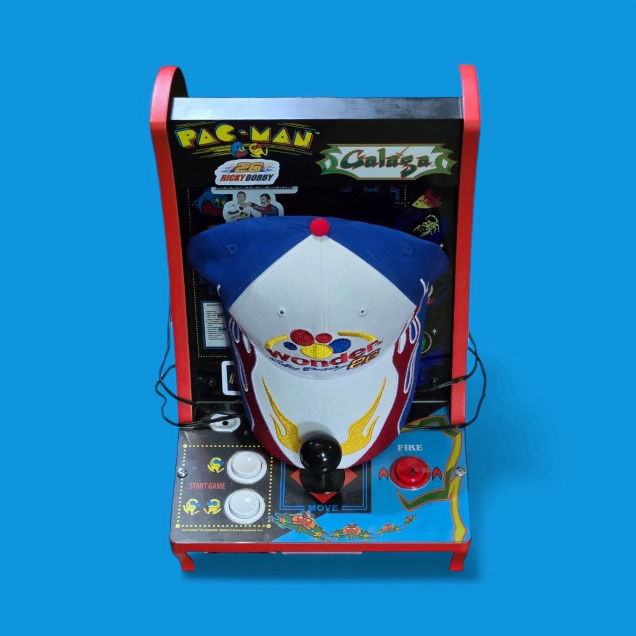 Ricky Bobby Arcade Game & Hat + Custom Stickers Talladega Nights Movie Lot