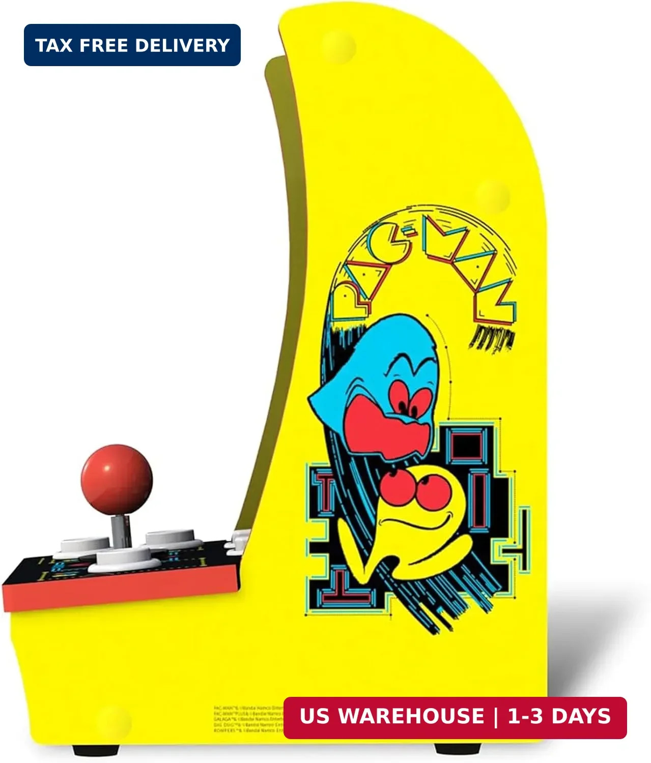 Arcade1Up Pac-Man Countercade Countertop Arcade Machine, 3 Retro Games | 7-Inch
