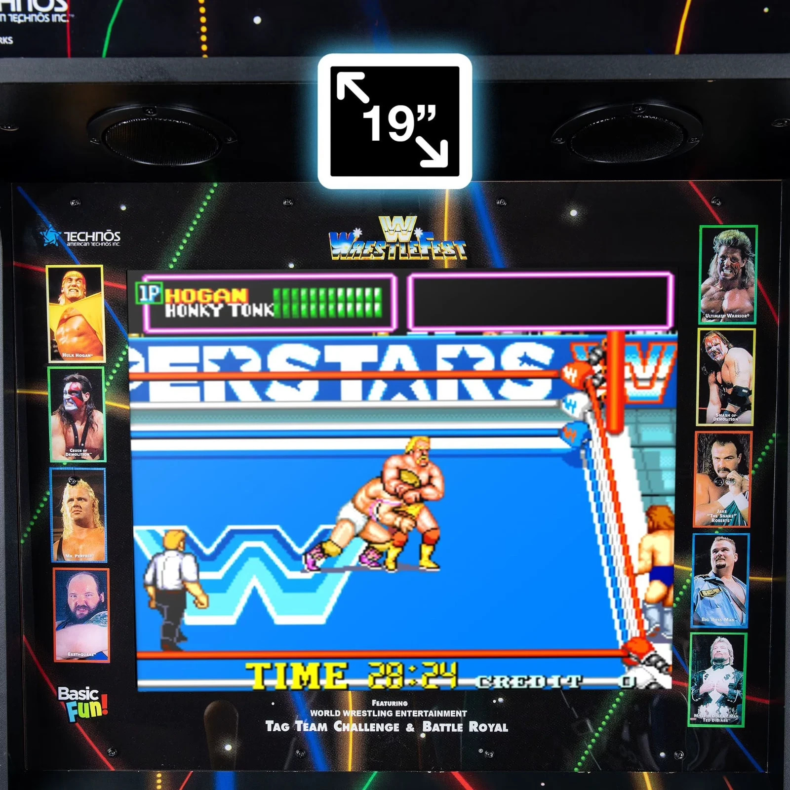 4 Player WWE Supreme Series Premium Arcade Cabinet, 5 Games Included