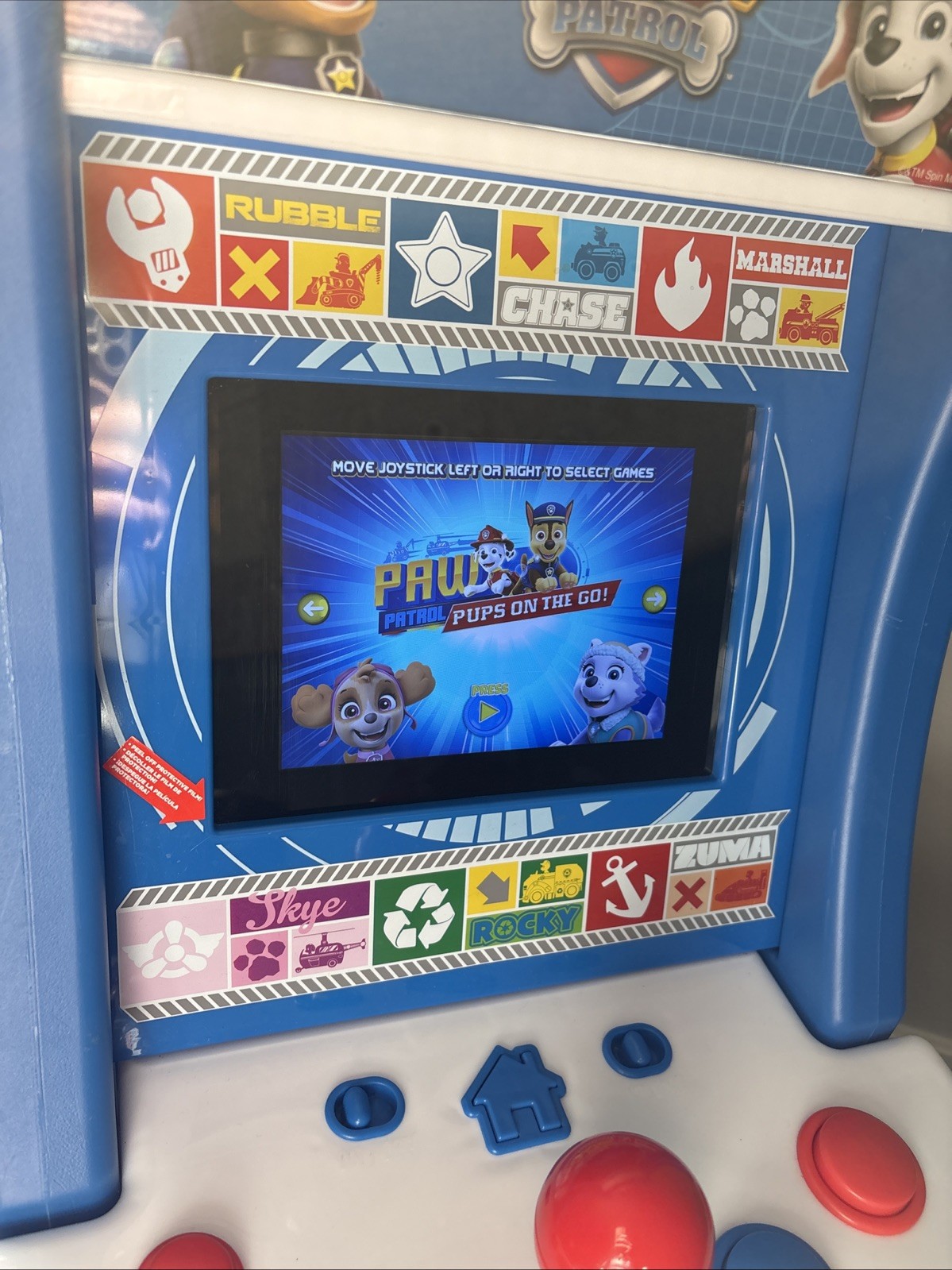 Arcade1up Paw Patrol Jr Video Game Tested Works No Stool