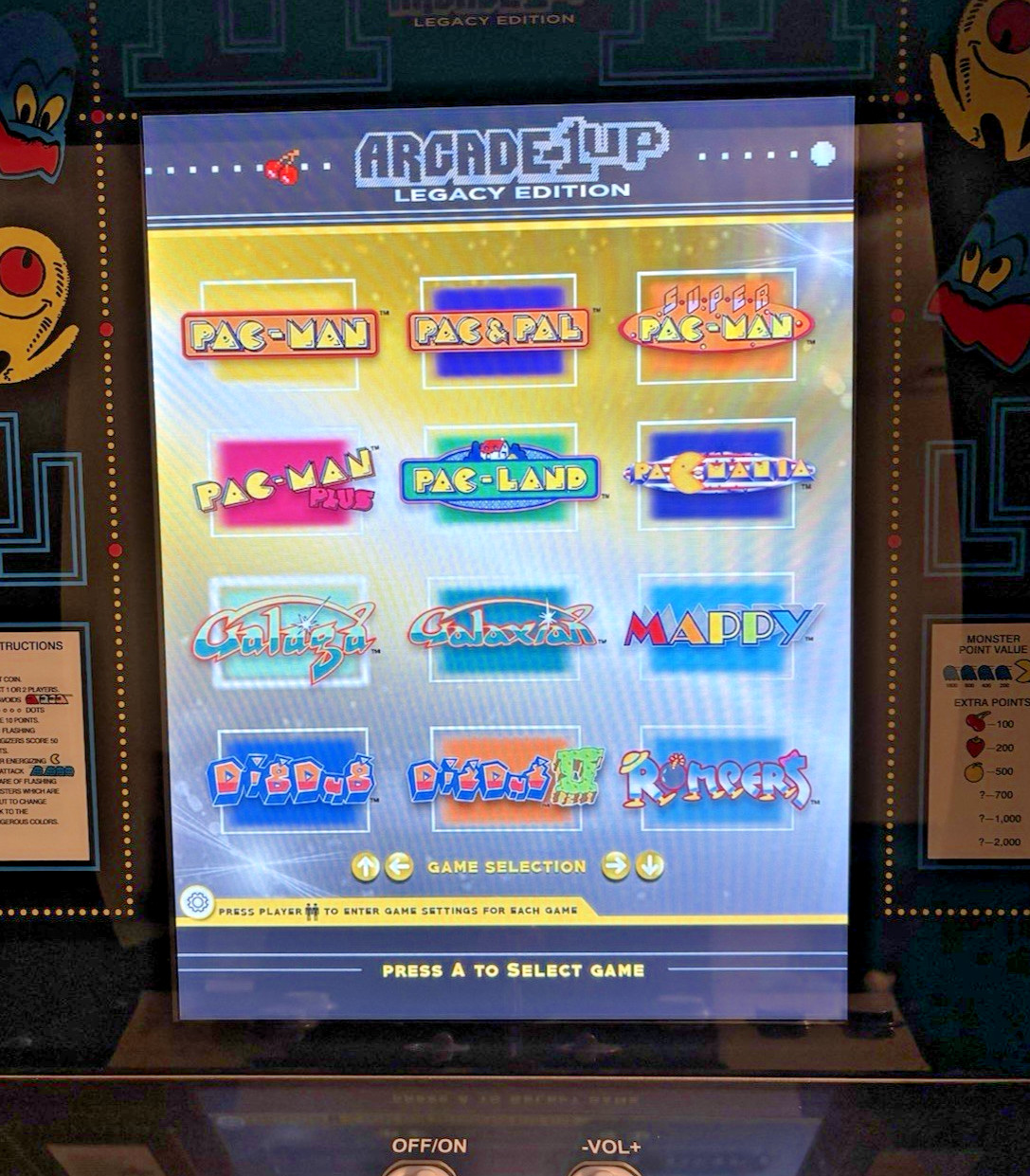 Arcade1up Pac-Man 12 in 1 legacy edition